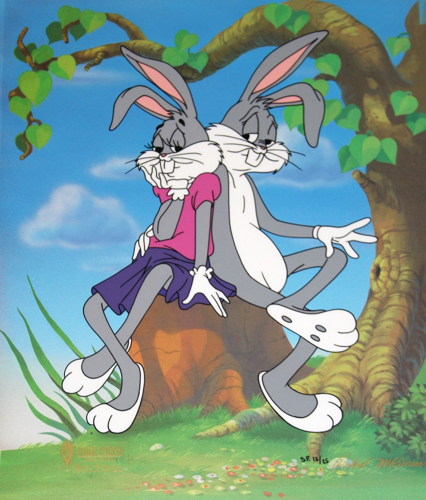 #12/25 Honey Bunny Bugs Bunny Lola Bunny Animation Cel Warner Bros Looney Tunes