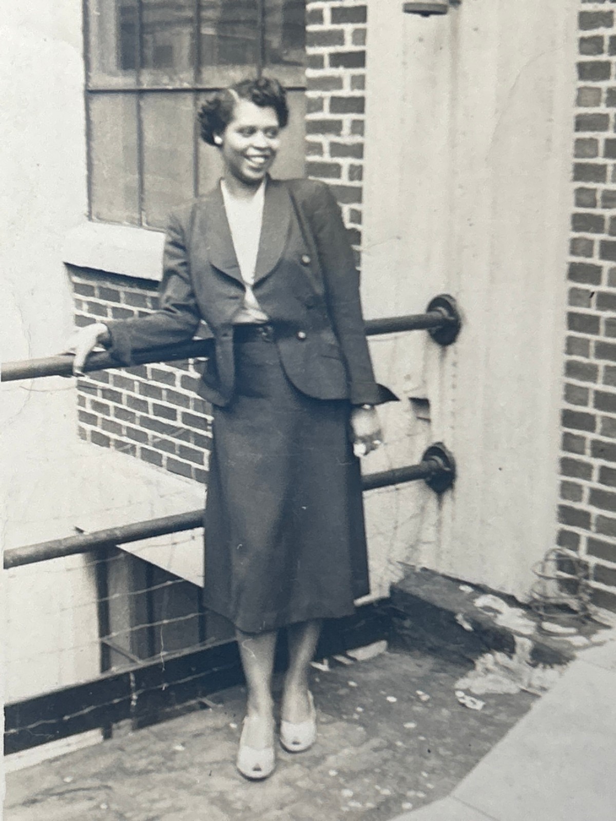 1940s African American Woman in Tailored Suit Black Americana Photo
