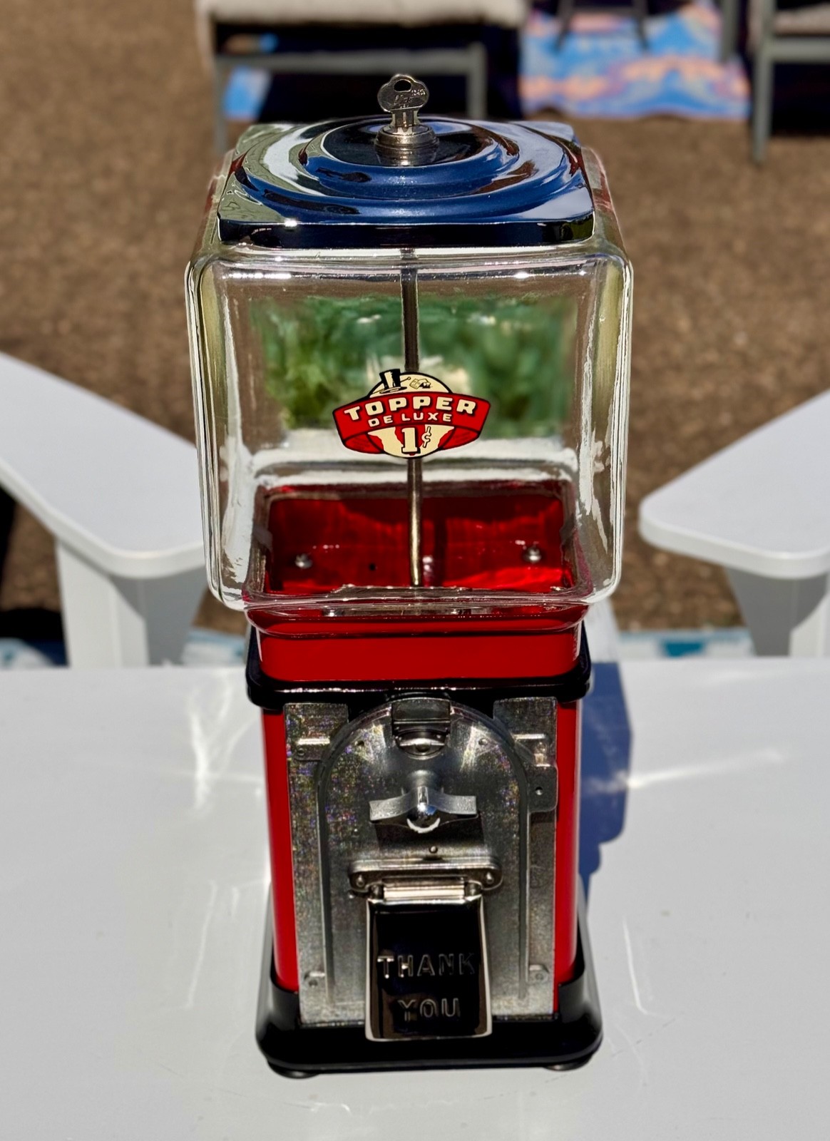 Rare 1950's Victor Topper Deluxe 1 Cent Deluxe Gumball Machine