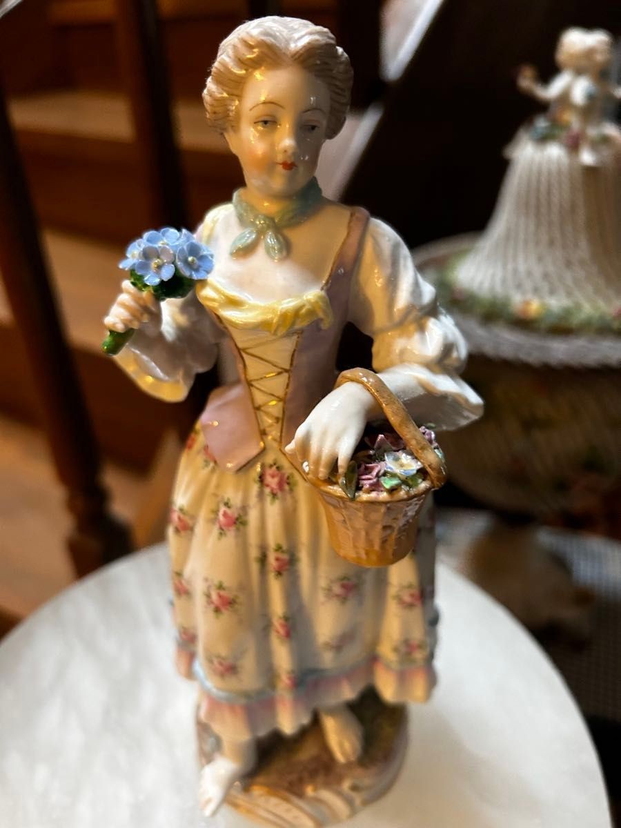 1774-1815 Antique Marconi period Old Meissen Figurine Doll 7.9inch