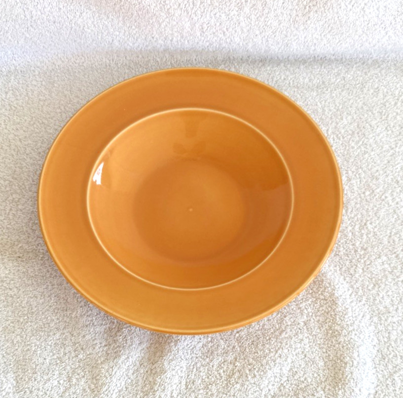 H. F. Coors Co. Serving Bowl Tangerine Round Large Dish Vibrant 11\ H. F. Coors Co. Serving Bowl Tangerine Round Large Dish Vibrant 11\