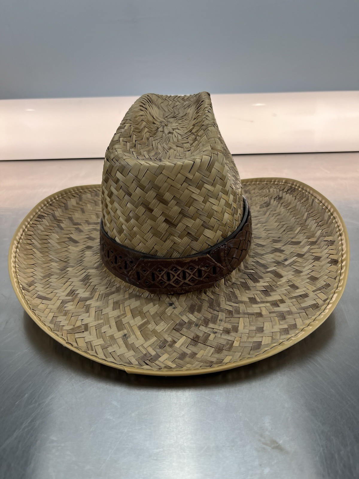 Cowboy Mexican Palm Leaf Straw Hat Sombrero Vaquero Artesanal de Palma Medium