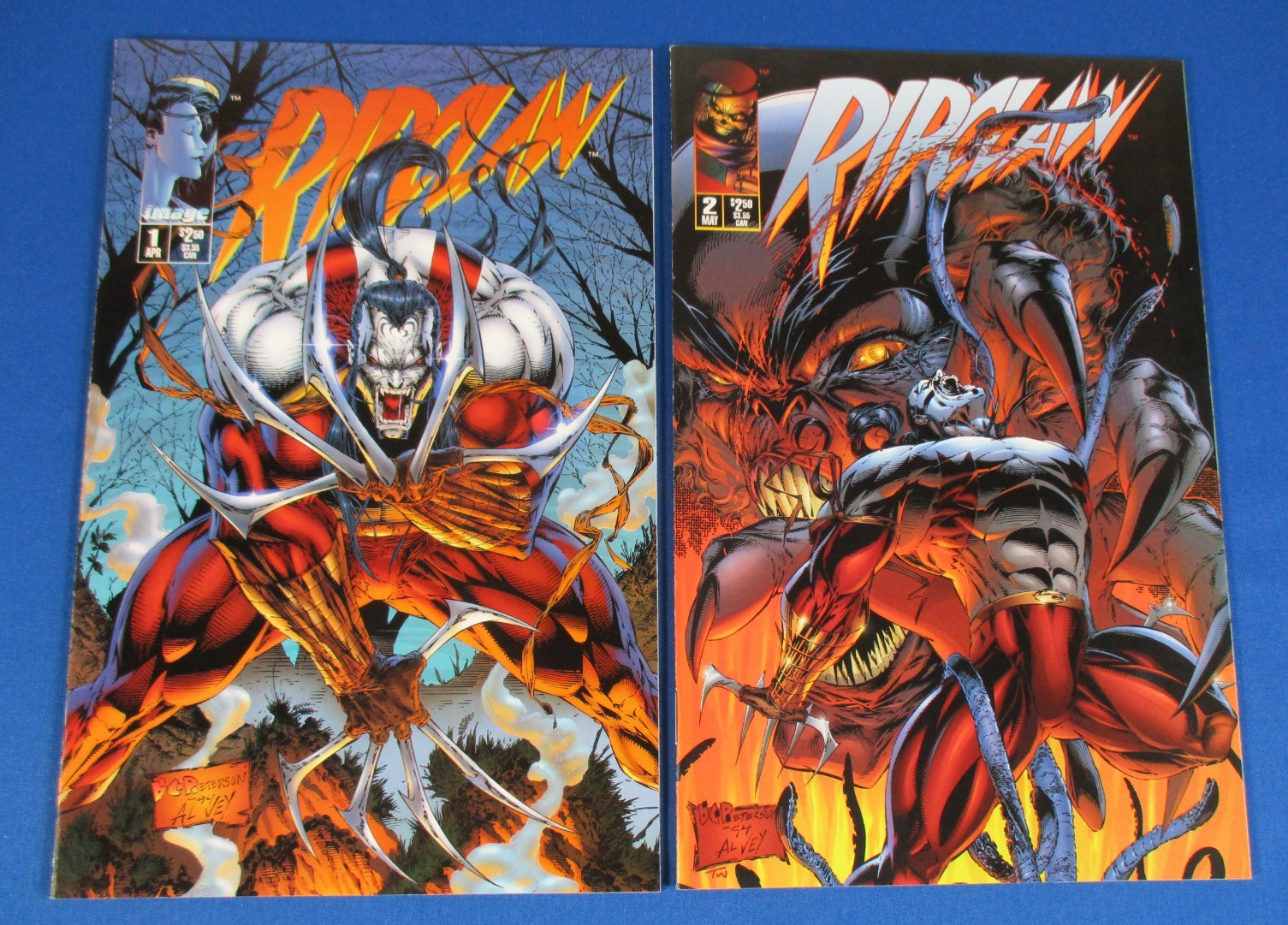 Ripclaw #1 2 Comic Book Lot Set 1995 Image Comics Marc Silvestri VF/NM Ripclaw #1 2 Comic Book Lot Set 1995 Image Comics Marc Silvestri VF/NM