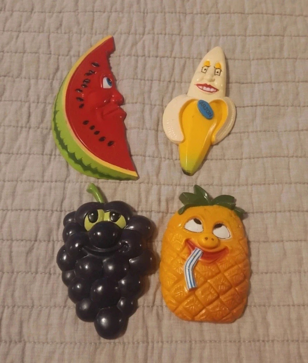Vintage Arjon Anthropomorphic Fruit Refrigerator Magnet: Kitsch Kitchen Decor Vintage Arjon Anthropomorphic Fruit Refrigerator Magnet: Kitsch Kitchen Decor