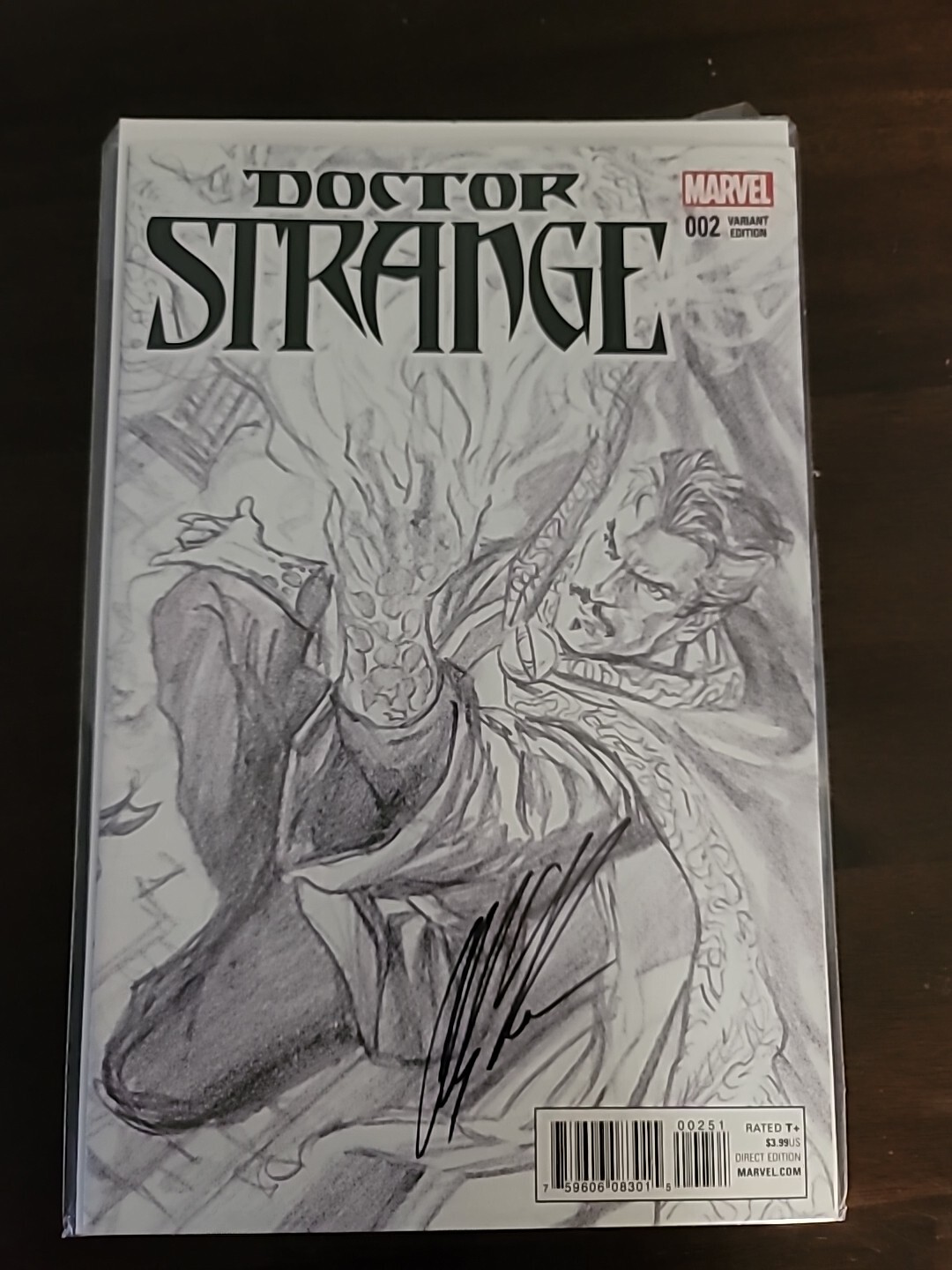 DOCTOR STRANGE 002D 1:200, SIGNED W/COA ONLY 25 SIGNED, NM SKETCH VARIANT 