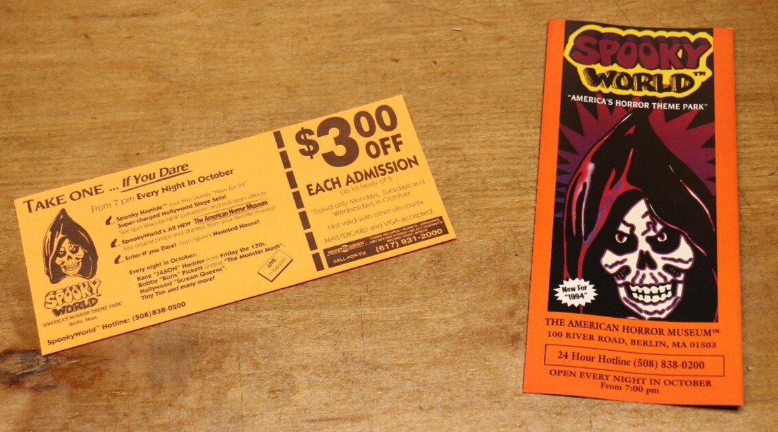VINTAGE 1994 SPOOKY WORLD AMERICA'S HORROR THEME PARK HALLOWEEN KANE HODDER