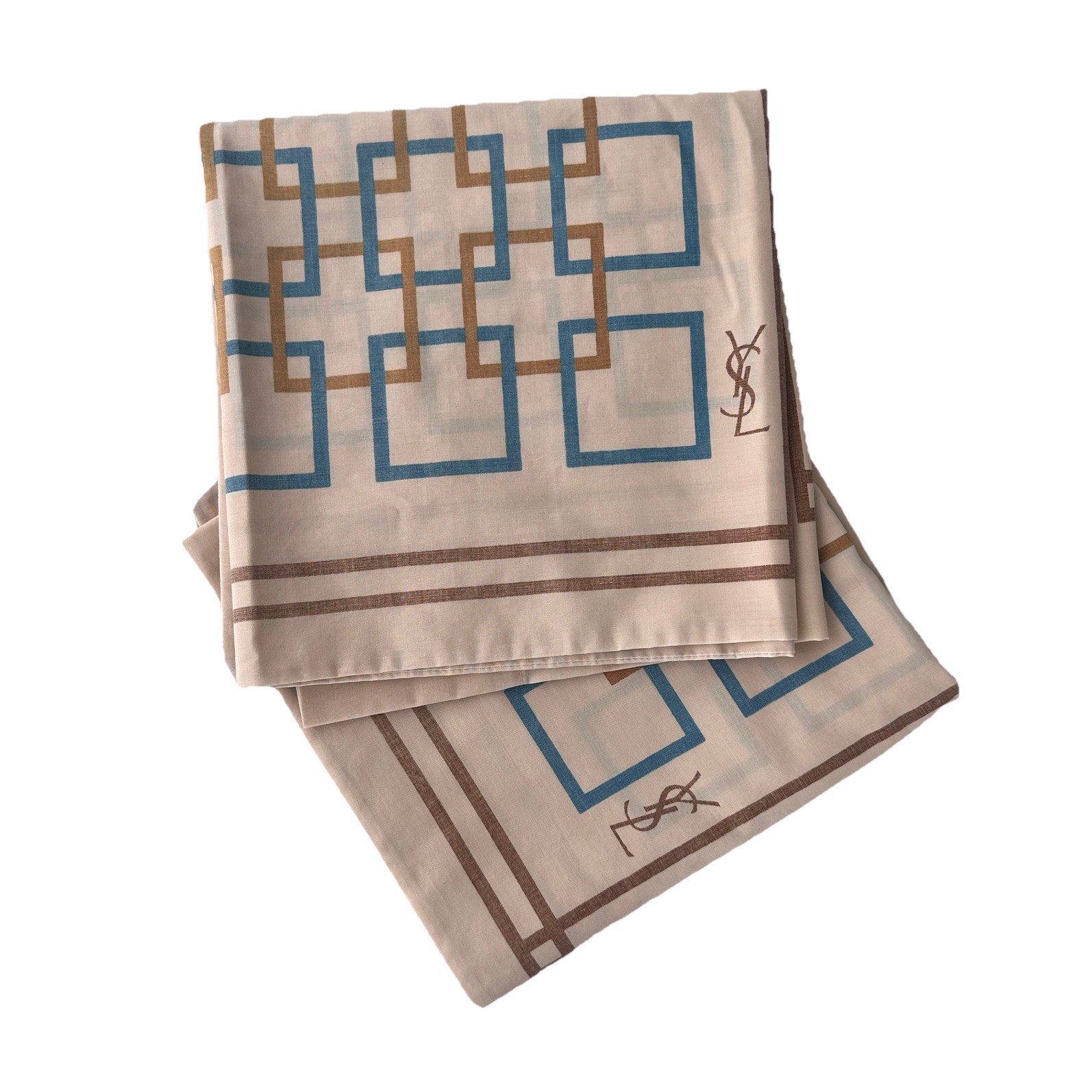 Vintage Yves St Laurent YSL Pillowcase Set Of 2 Geometric King Size MCM 20x40” Vintage Yves St Laurent YSL Pillowcase Set Of 2 Geometric King Size MCM 20x40”