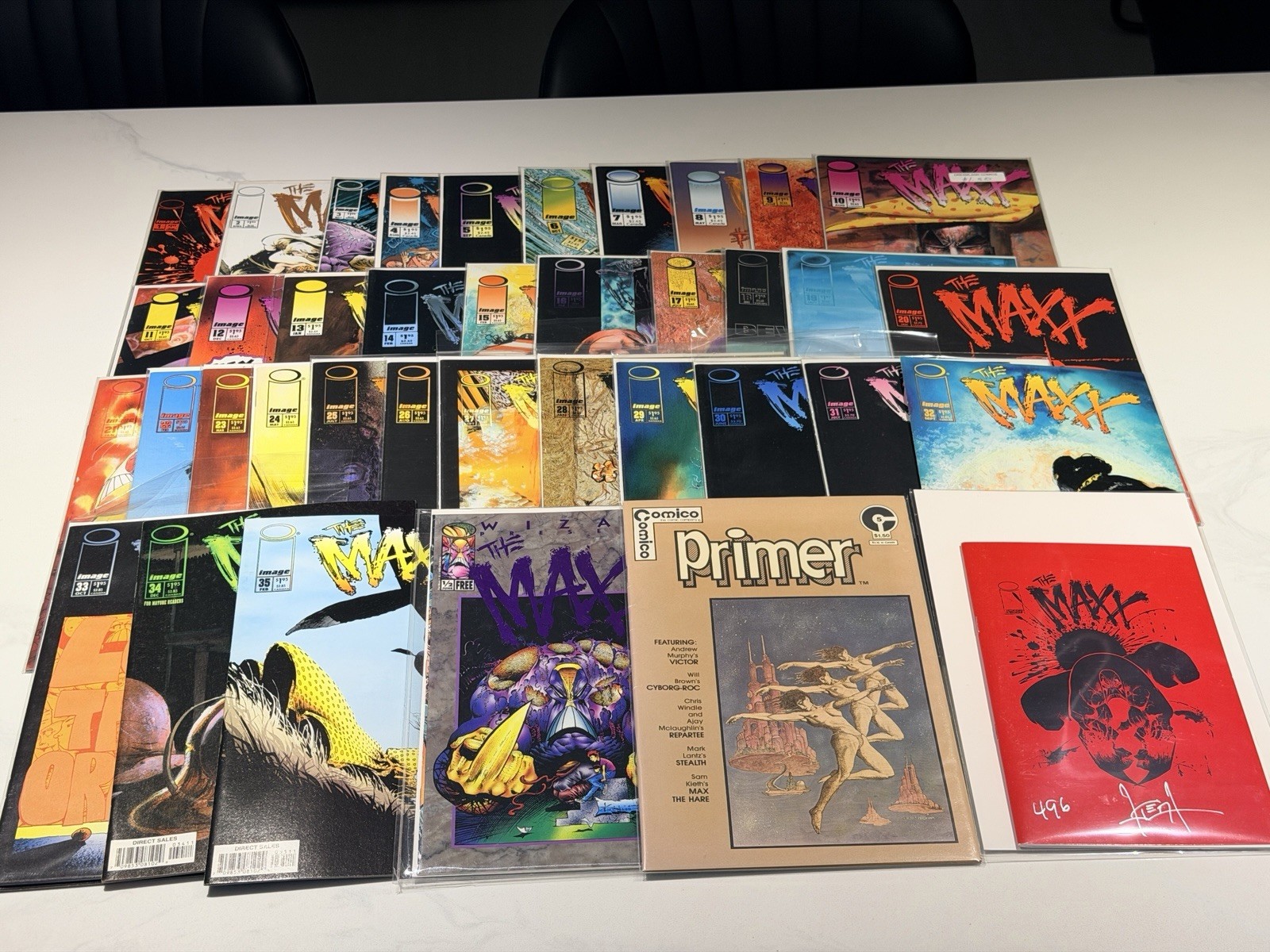 The Maxx Compete Run 1-35 Plus Primer 1 (First Appearance) And Red Ashcan Signed The Maxx Compete Run 1-35 Plus Primer 1 (First Appearance) And Red Ashcan Signed