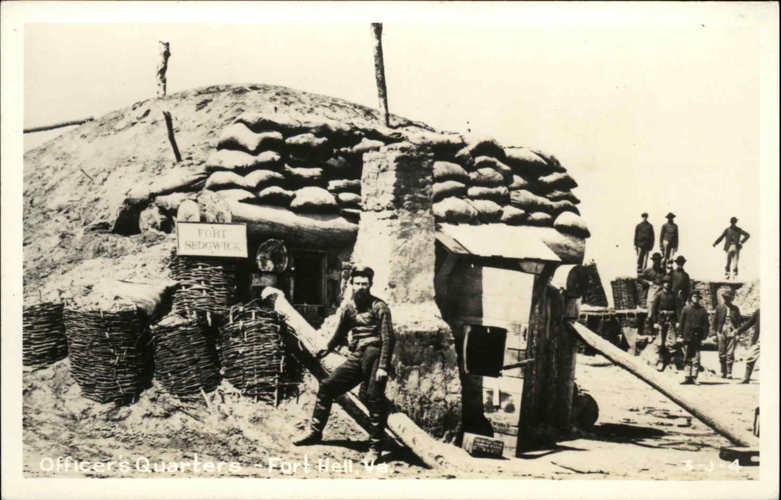 Fort Hell Virginia VA Civil War REPRO/REISSUE c1940s-60s Real Photo Postcard Fort Hell Virginia VA Civil War REPRO/REISSUE c1940s-60s Real Photo Postcard
