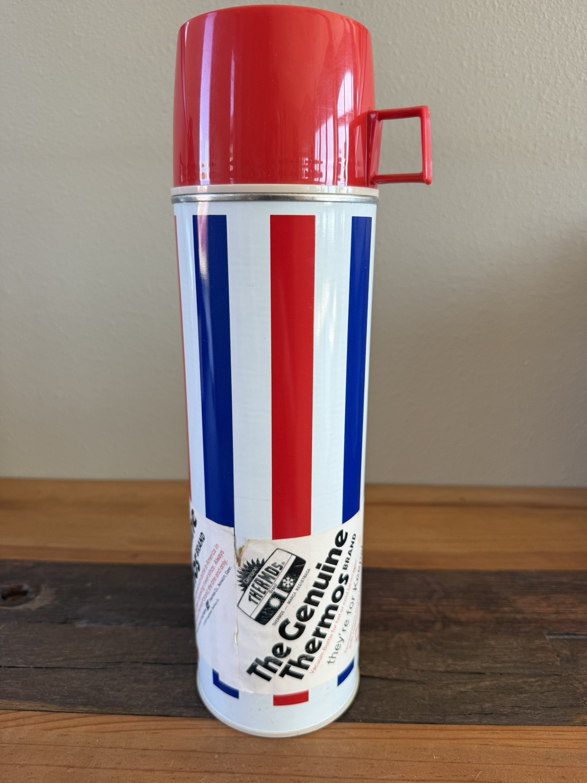 Vintage 1973 The Genuine Thermos Vacuum Bottle “King Seeley Thermos” w/lid & cup