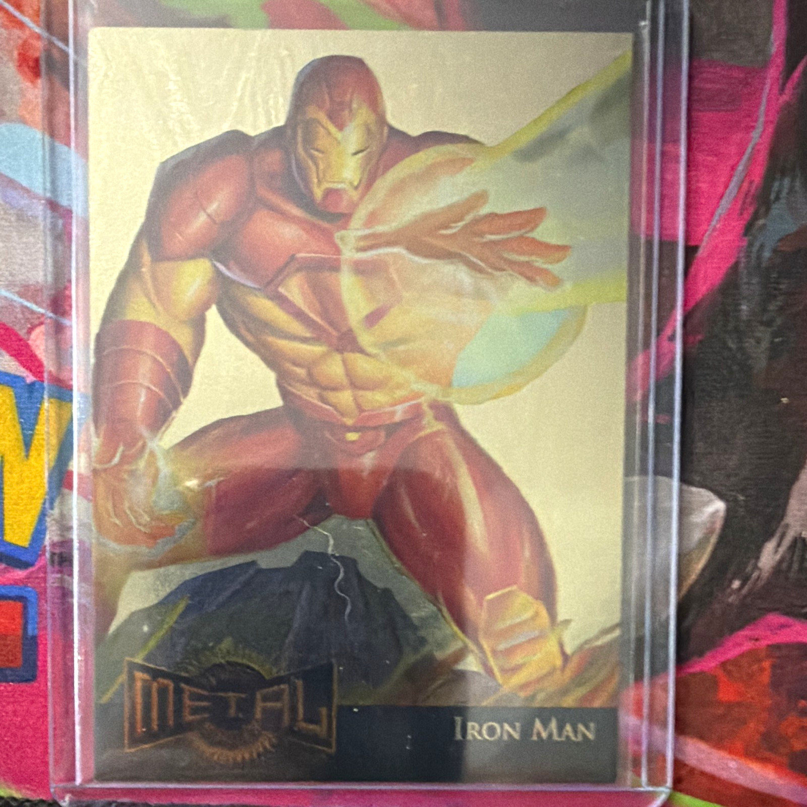 1995 Fleer Metal Iron Man Gold Blaster Limited Edition #7/18 Robertson Choi