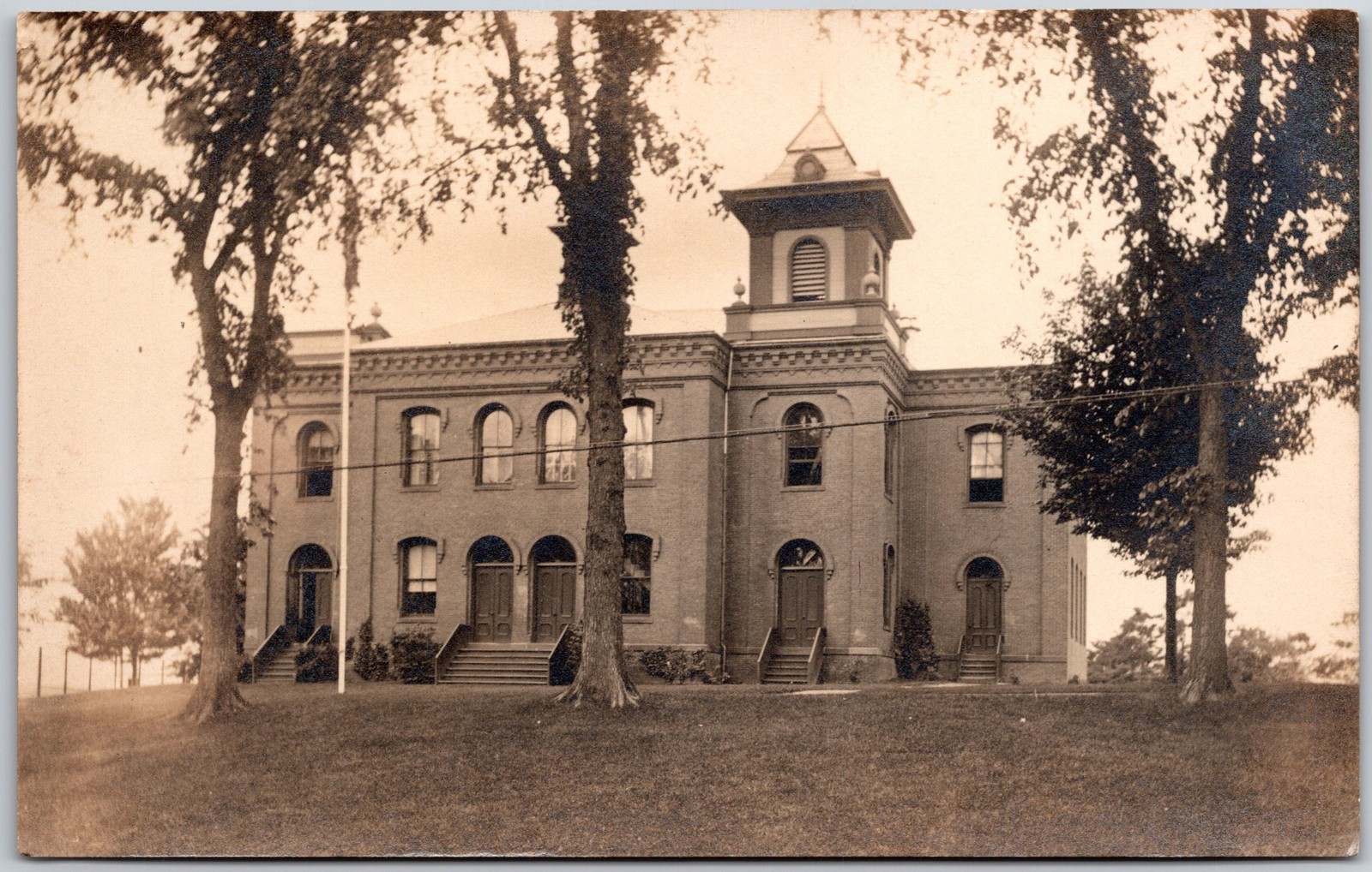 South Hadley Massachusetts MA, The School House, Educational Photo Postcard RPPC