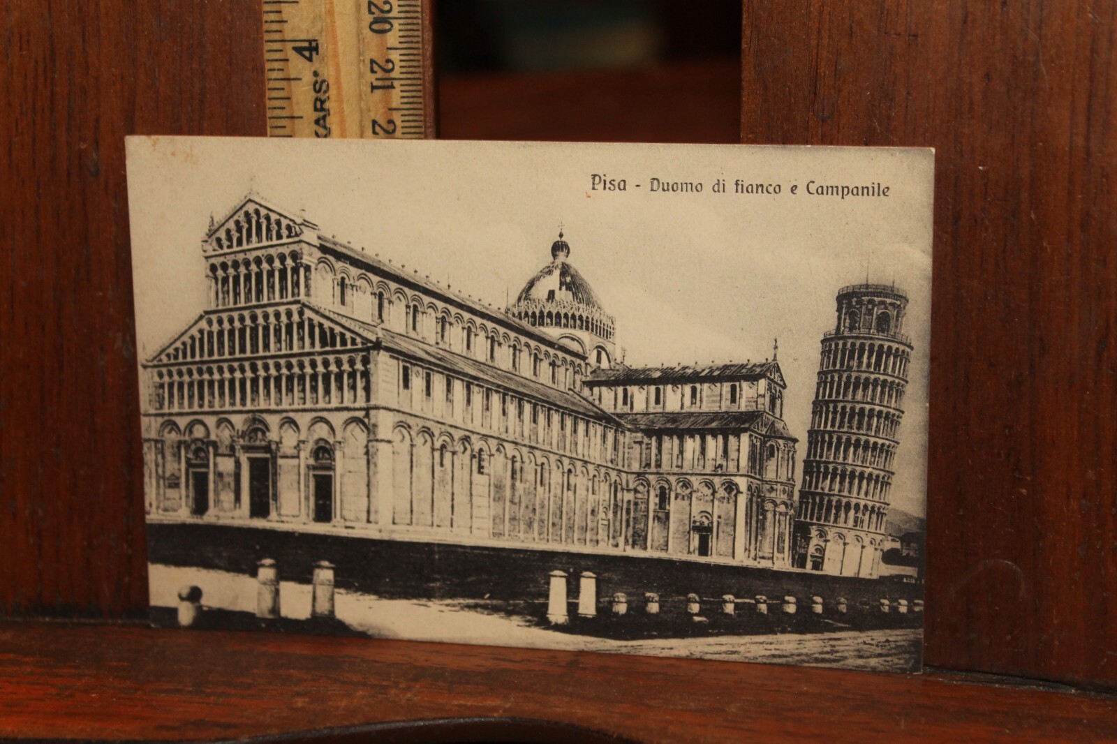 Antique Post Card Posa Duomo di Fianca e Campanile Leaning Tower Piza 