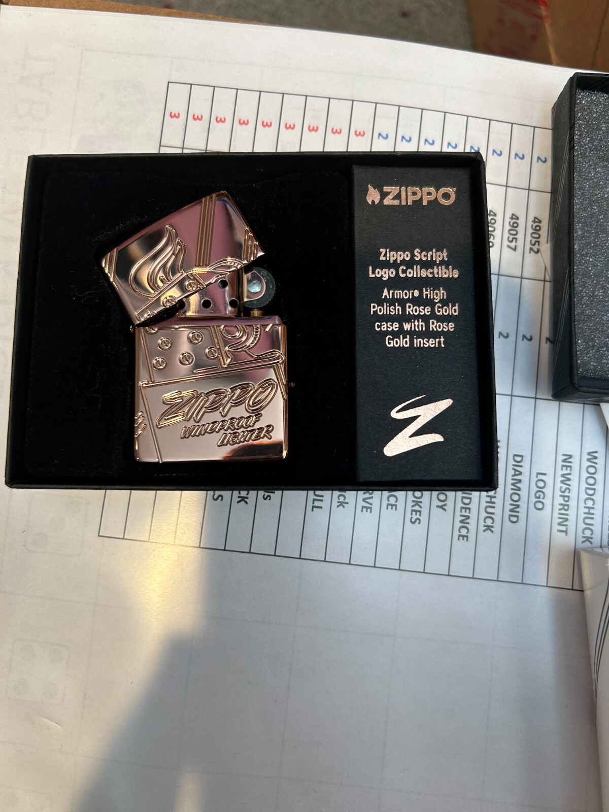 Zippo Lighter Armor Script Zippo 48768 New in box
