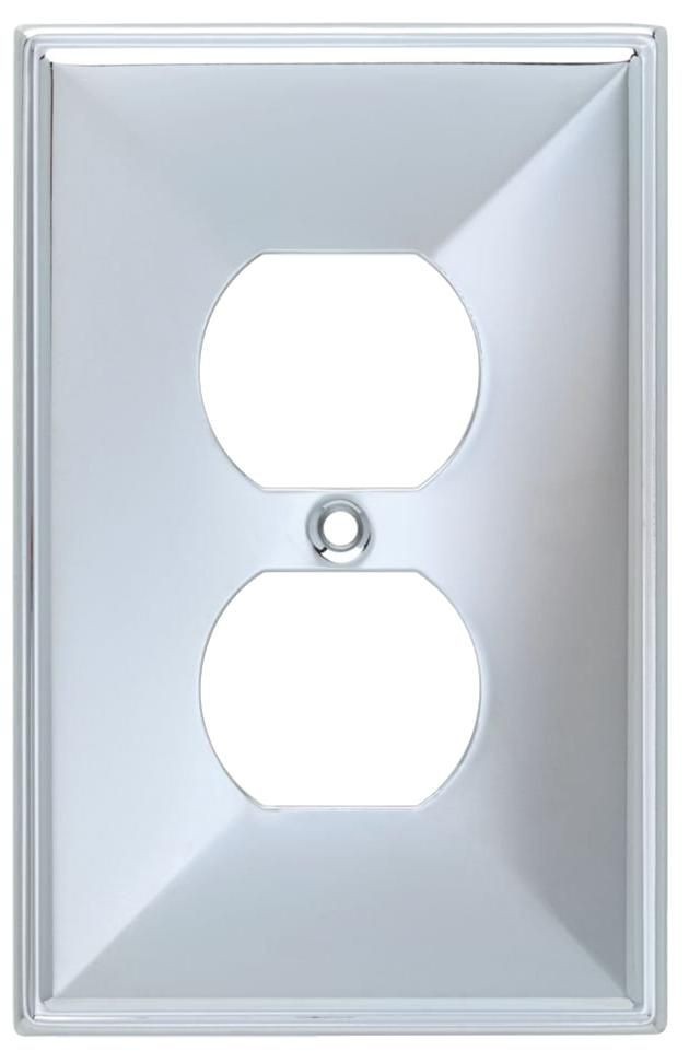 (5 Pack) Franklin Brass - Beverly Single Duplex Outlet Wall Plate - Polished Chr (5 Pack) Franklin Brass - Beverly Single Duplex Outlet Wall Plate - Polished Chr