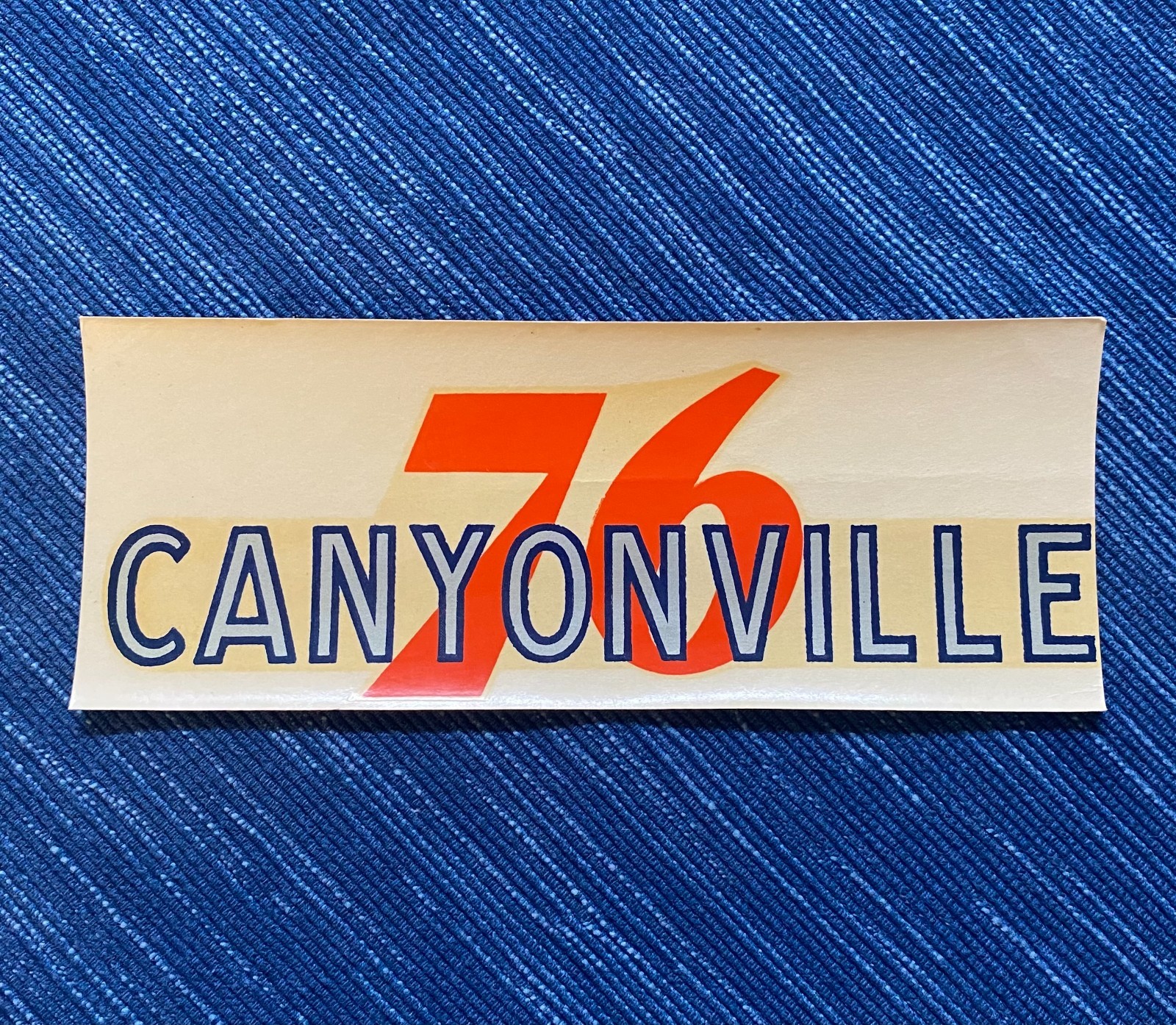 Vintage Union 76 Oil Canyonville Oregon Gas Station Water Decal Travel Souvenir