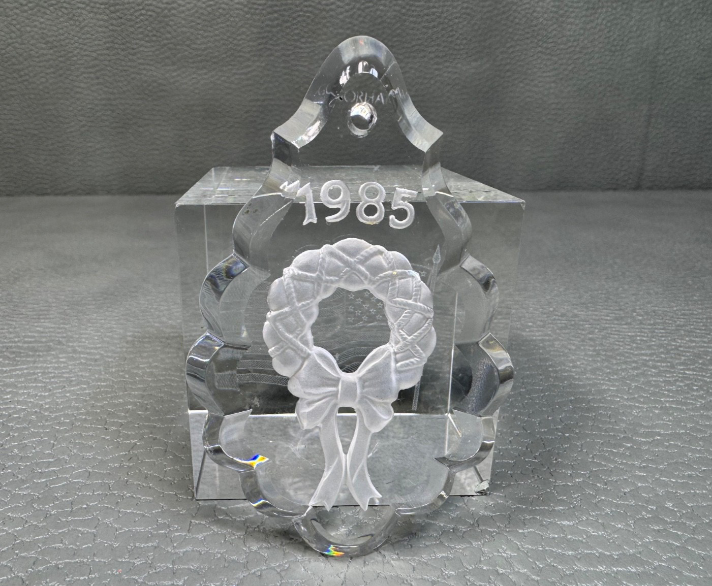 Gorham Lead Crystal 1985 Annual Christmas Ornament