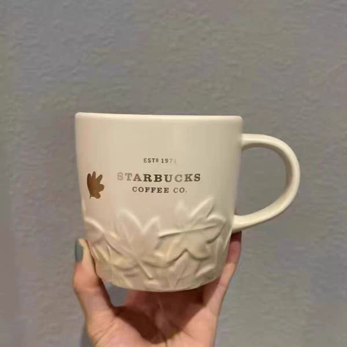 NEW Starbucks Autumn Embossed Leaf Ceramic Mug 12oz Collectible Coffee Cup Gifts NEW Starbucks Autumn Embossed Leaf Ceramic Mug 12oz Collectible Coffee Cup Gifts
