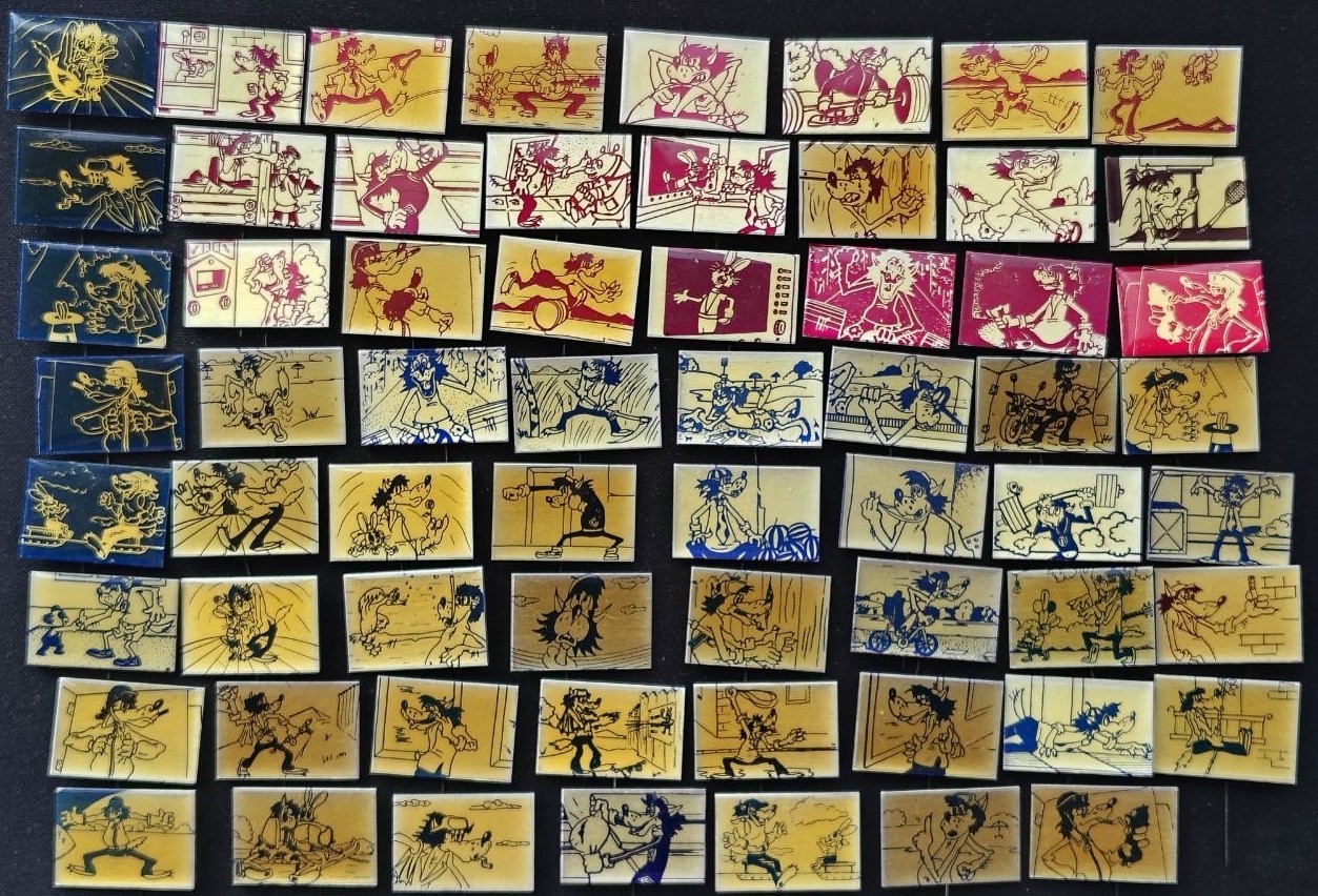 Mega Set 63 pcs Nu Pogodi One Series No Duplicates Wolf Hare Vintage USSR Pins