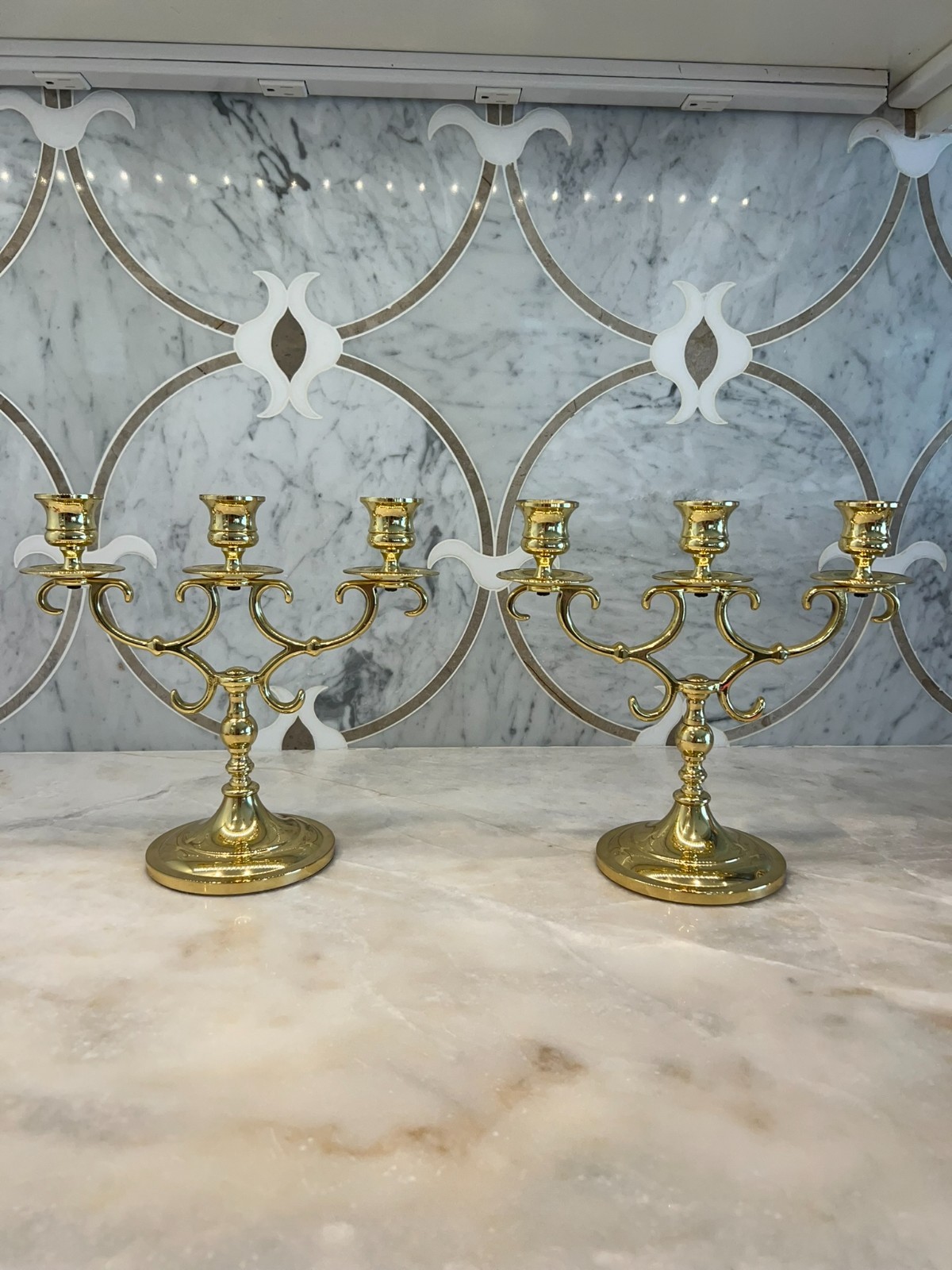 Vintage Baldwin Brass 3 Arm Candle Holder 9 Inch Candelabra Vintage Baldwin Brass 3 Arm Candle Holder 9 Inch Candelabra