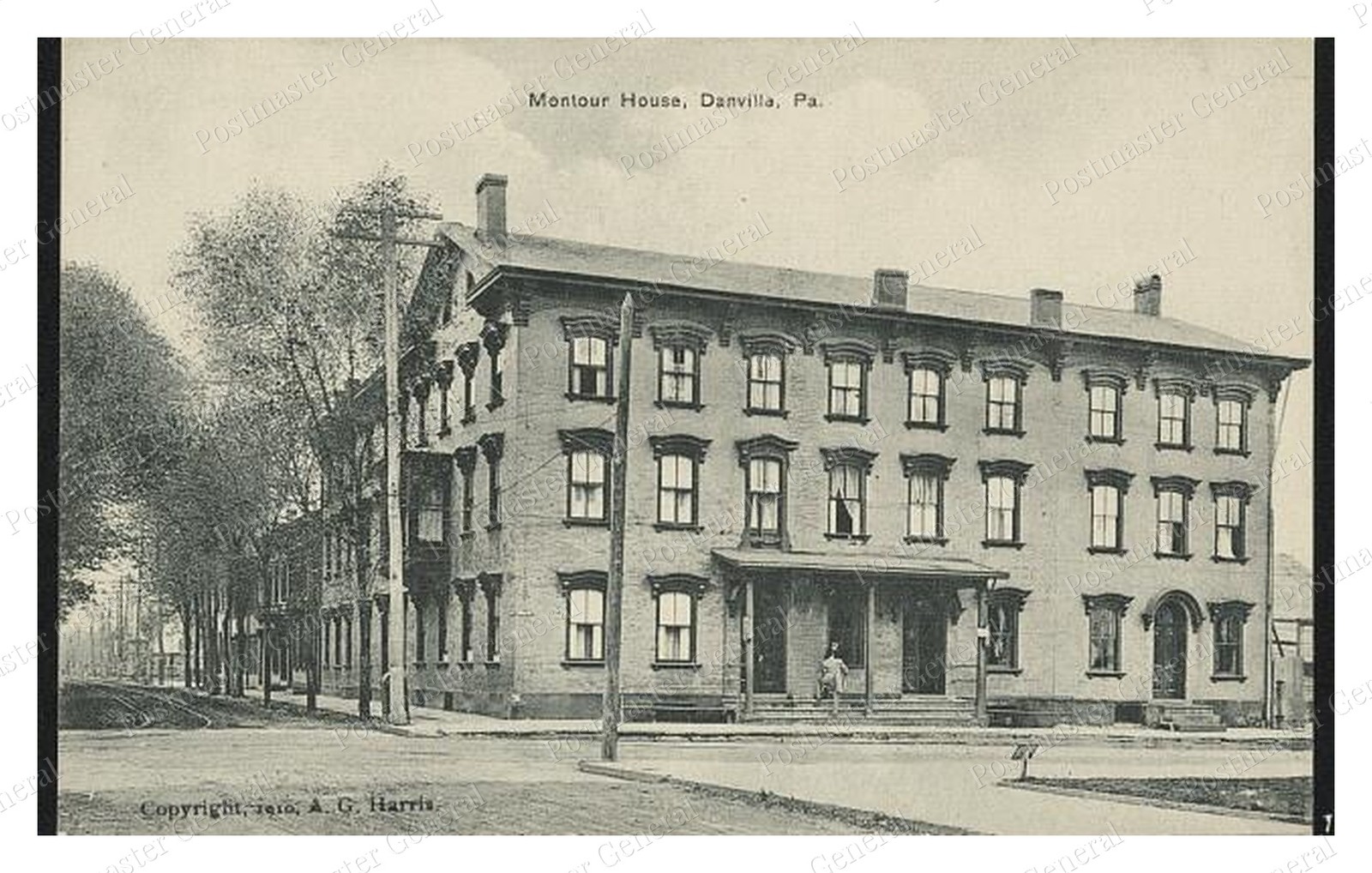 Danville Pennsylvania Montour House Standard Postcard COPY RPPC