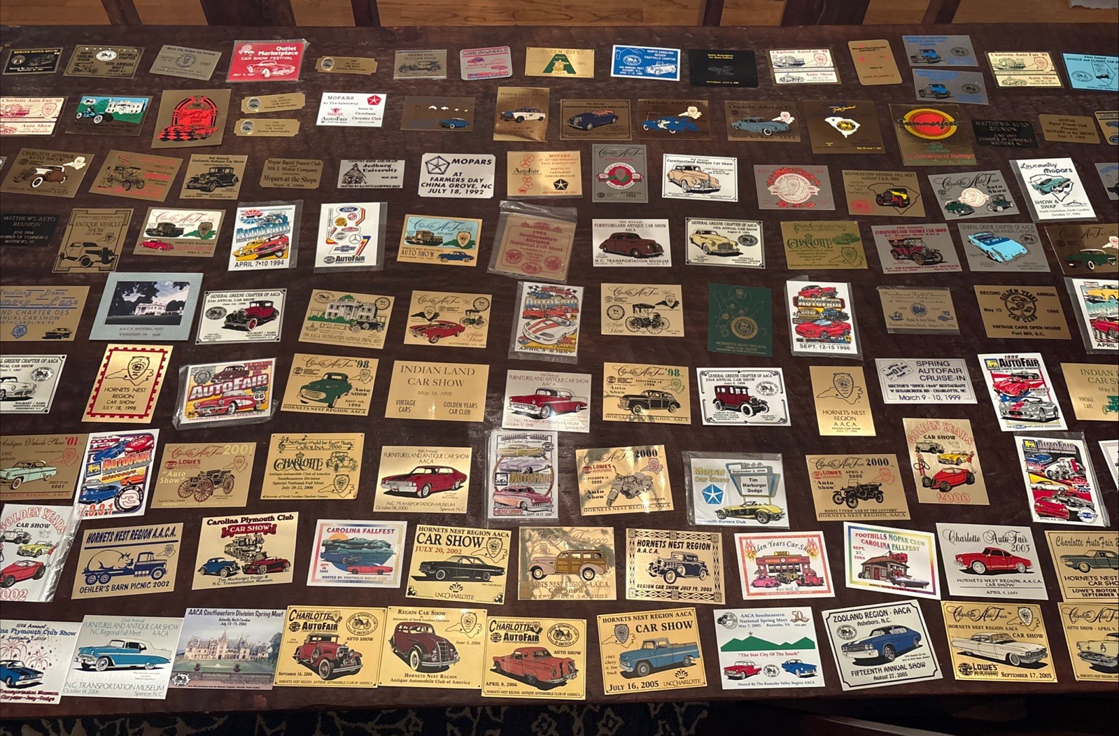 Lot Of 175 Vintage Car Show Participation Plaques From North & South Carolina Lot Of 175 Vintage Car Show Participation Plaques From North & South Carolina