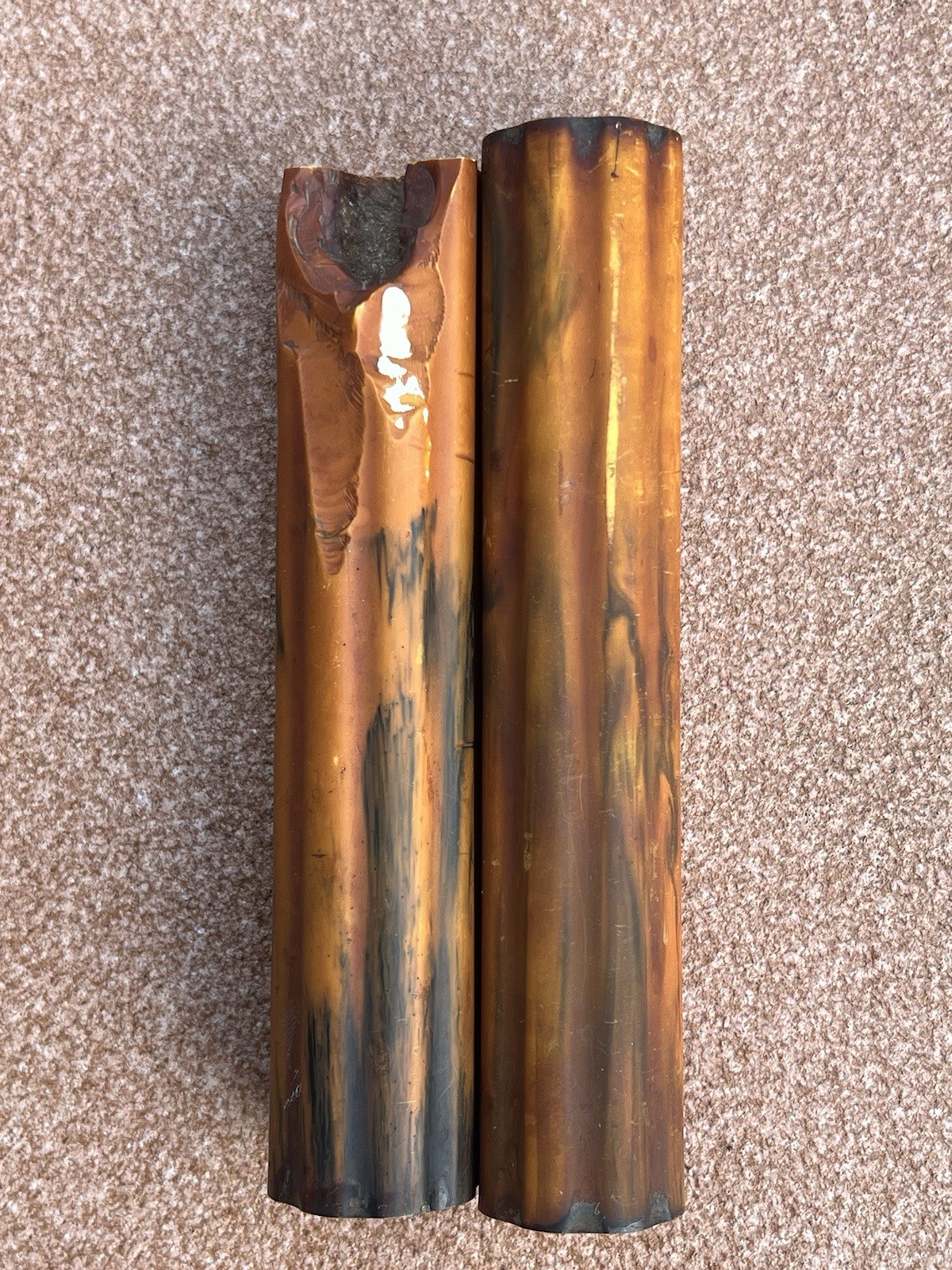 Vintage Amber Bakelite rod Soviet door handle Catalin Faturan USSR tested 146 gr
