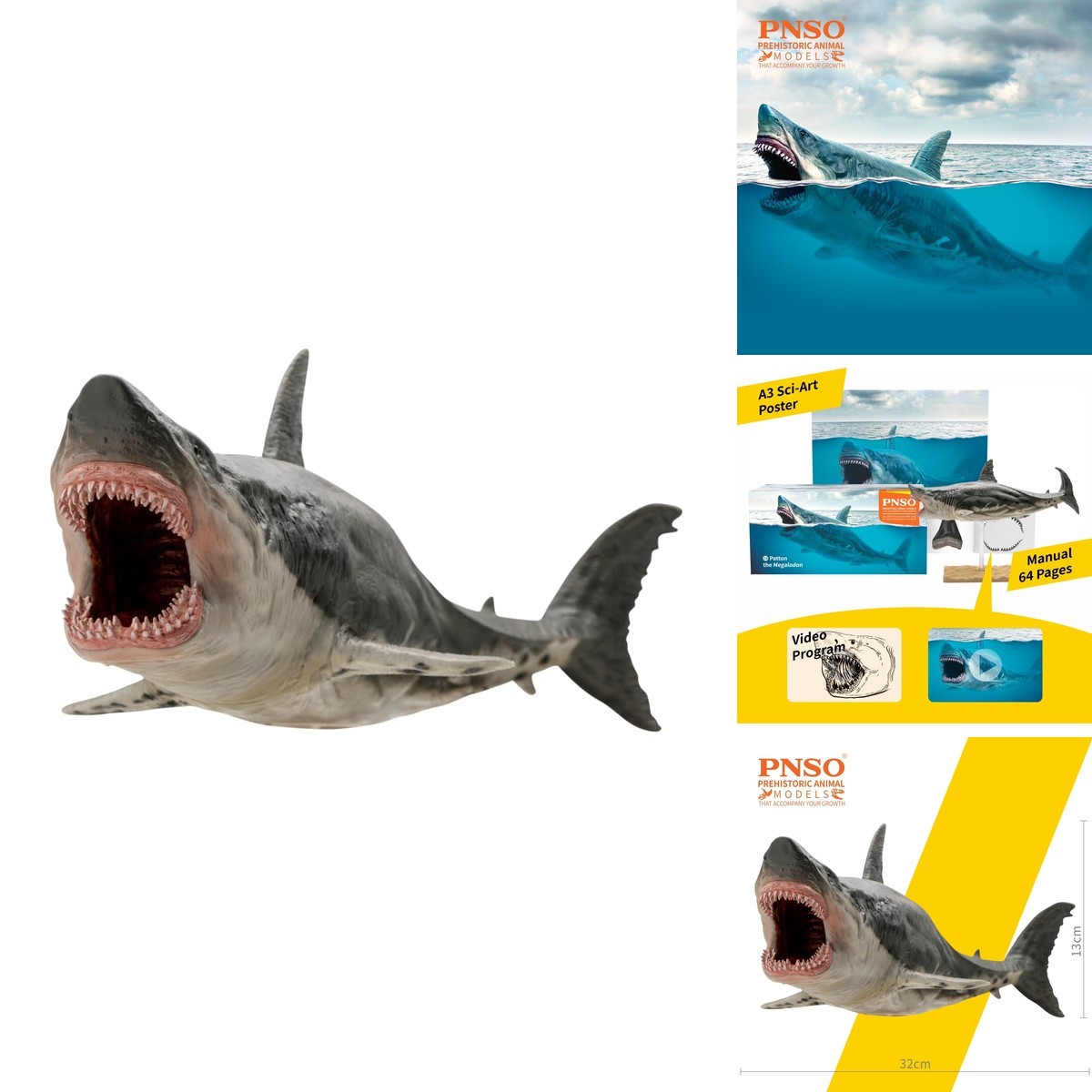 PNSO Patton the Megalodon Prehistoric Animal Model (10) PNSO Patton the Megalodon Prehistoric Animal Model (10)