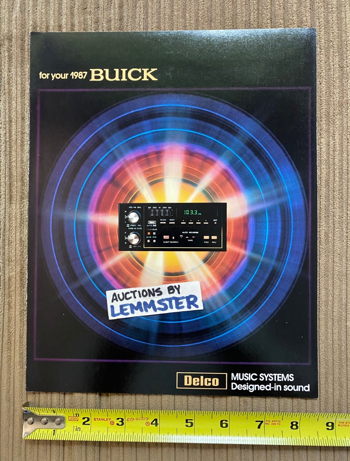 1987 Buick Delco Bose Music Sound System informational brochure FREE US SHIPPING 1987 Buick Delco Bose Music Sound System informational brochure FREE US SHIPPING
