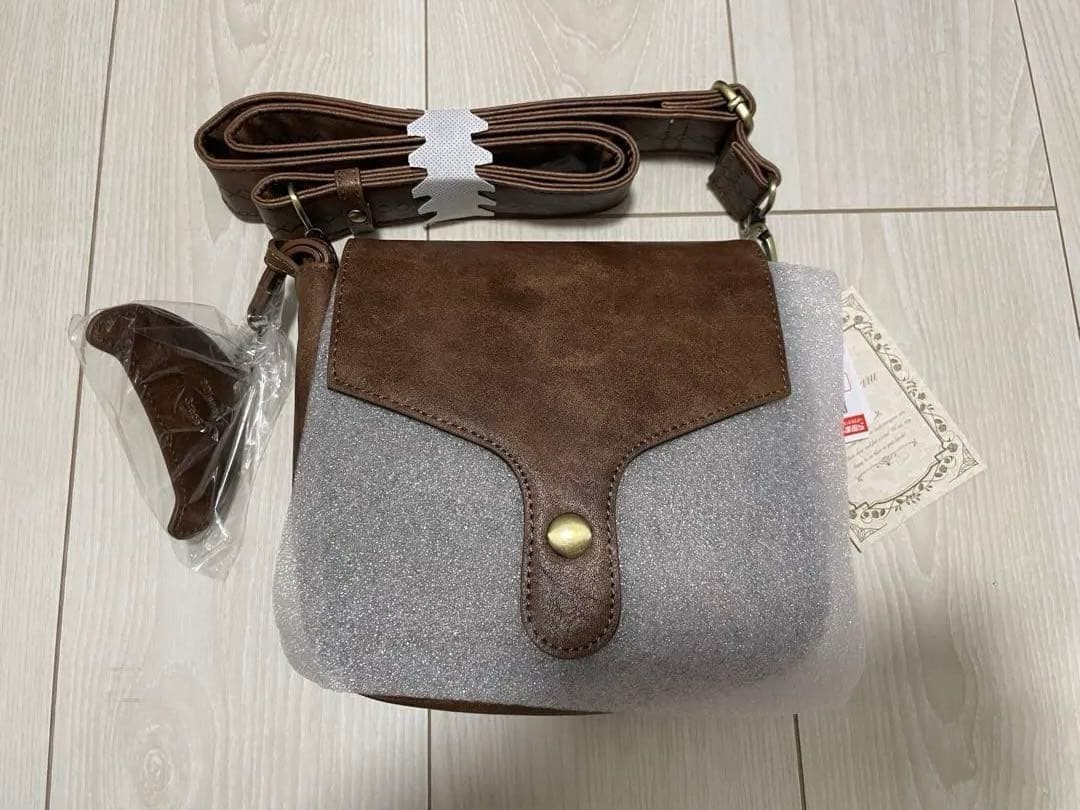 Disney Rapunzel Flynn Rider Shoulder Bag Chiharu Shimamura Compact Brown NEW JP
