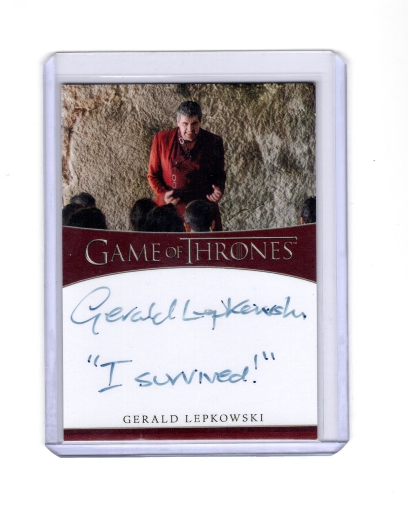 2021 GAME OF THRONES IRON ANN 2 GERALD LEPKOWSKI AUTOGRAPH \