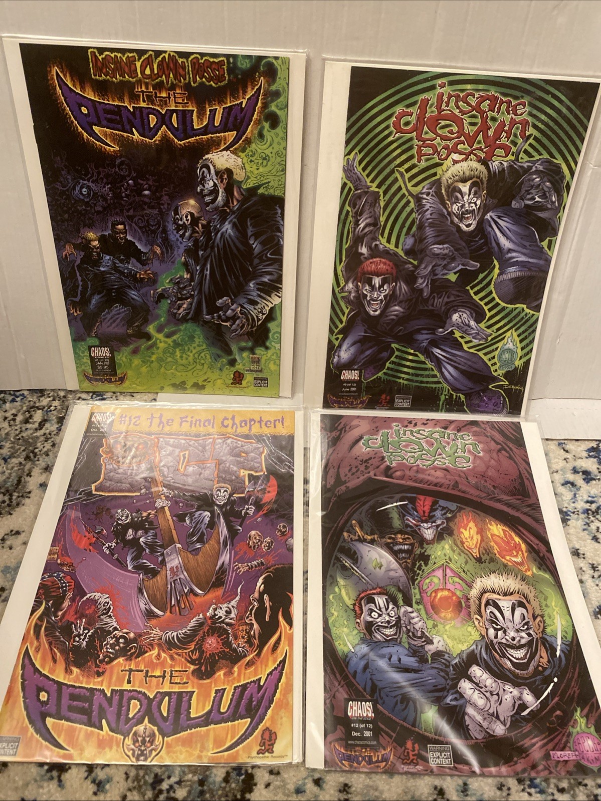 Lot of 4 ICP Insane Clown Posse Comic Book NM+