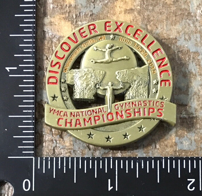 YMCA National Gymnastics Championships Wisconsin 2019 Sports Lapel Hat Pin YMCA National Gymnastics Championships Wisconsin 2019 Sports Lapel Hat Pin