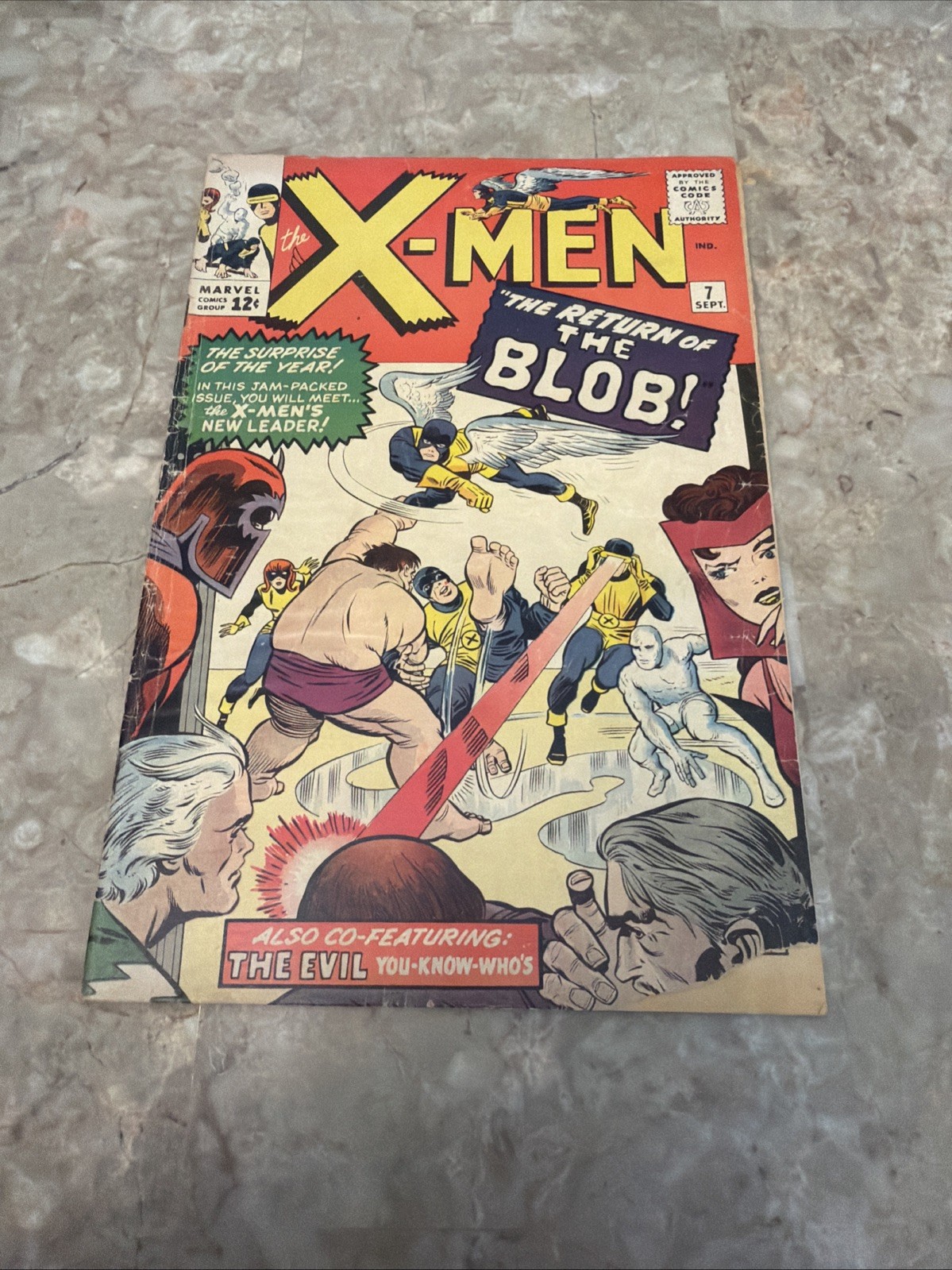 The X-Men #7 (Marvel Comics) Silver Age Magneto Iceman The Return of the Blob