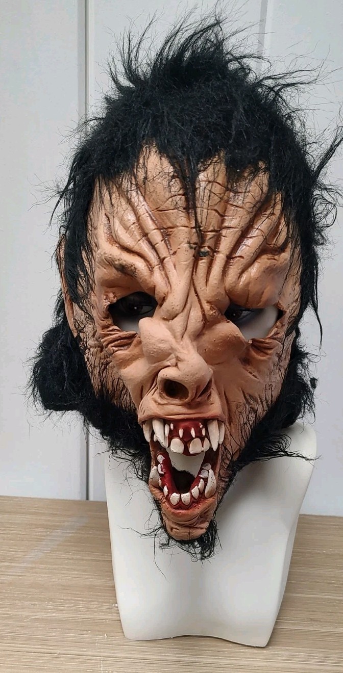 Vintage 1987 BSS Werewolf Halloween Mask Be Something Studios PRISTINE Soft...