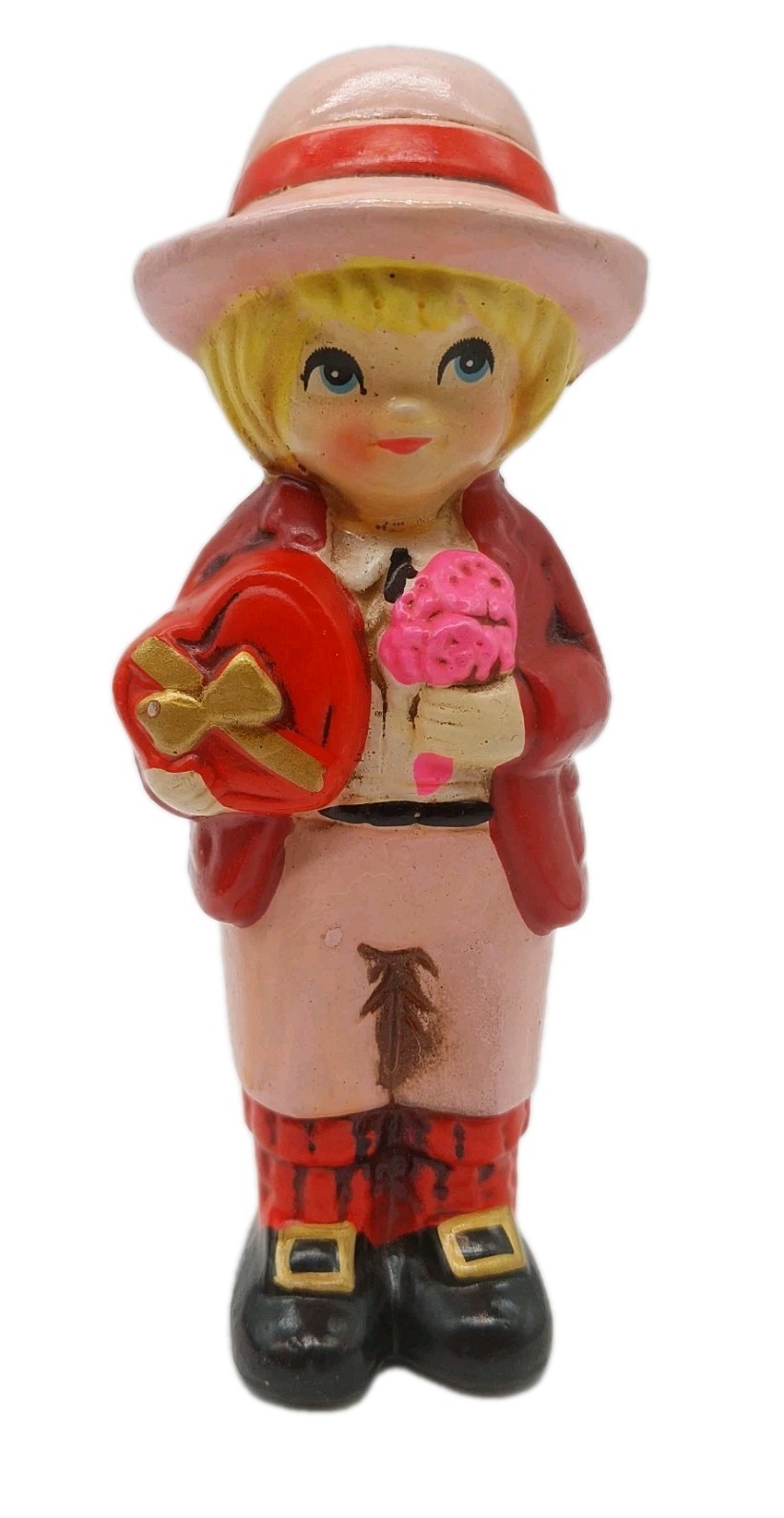 Napcoware Napco Valentine’s Day Boy Figurine M-8362 Paper Mache 5.5\