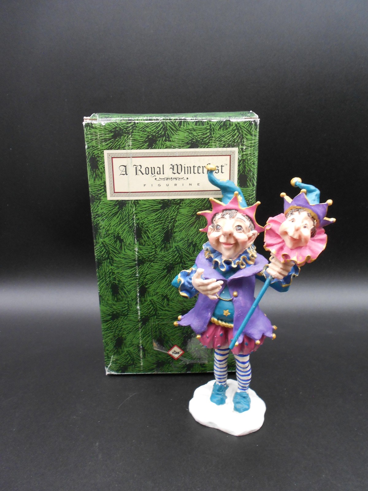 Russ Jester Figurine Royal Winterfest Valerie Garber #16783 Whimsical Holiday Russ Jester Figurine Royal Winterfest Valerie Garber #16783 Whimsical Holiday