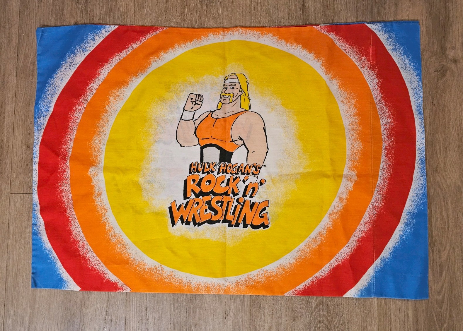 Vintage 1985 WWF Hulk Hogan’s Rock N Wrestling Pillowcase Titan Sports WWE Vintage 1985 WWF Hulk Hogan’s Rock N Wrestling Pillowcase Titan Sports WWE