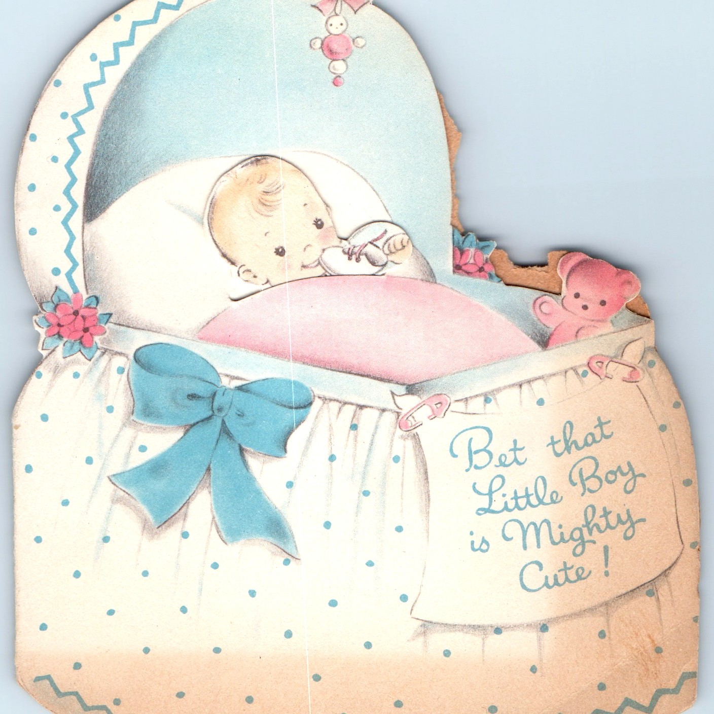 c1950s Vintage Baby Boy Greeting Card Dorothy Fulton Names Cute Ephemera c1950s Vintage Baby Boy Greeting Card Dorothy Fulton Names Cute Ephemera