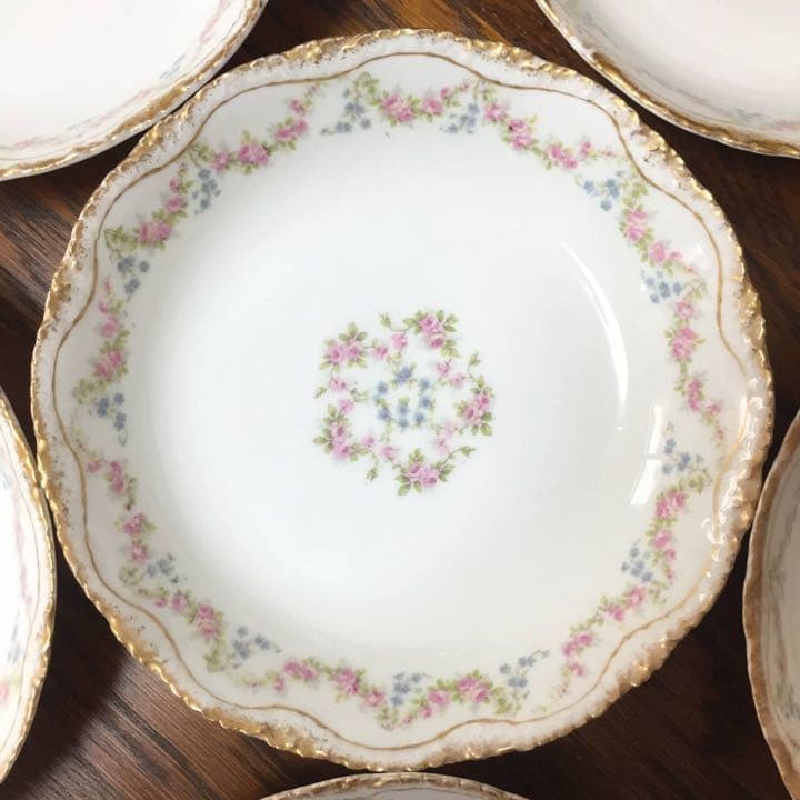 Theodore Haviland Limoges Salad Bowl Set 6pc French Antique Pre-Owned