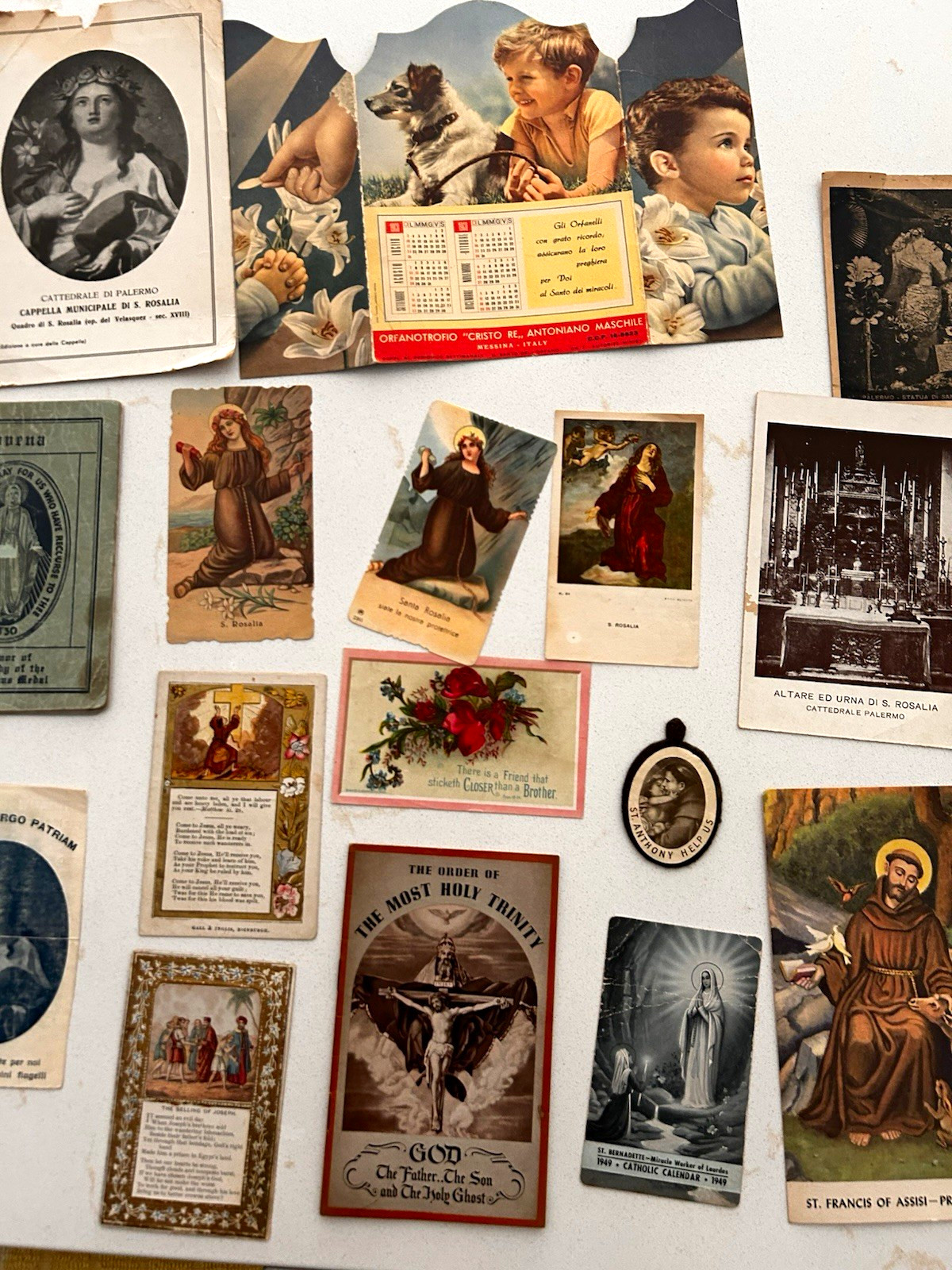 Antique/Vintage Catholic Christian Holy & Prayer Cards Lot  Saints  Novena