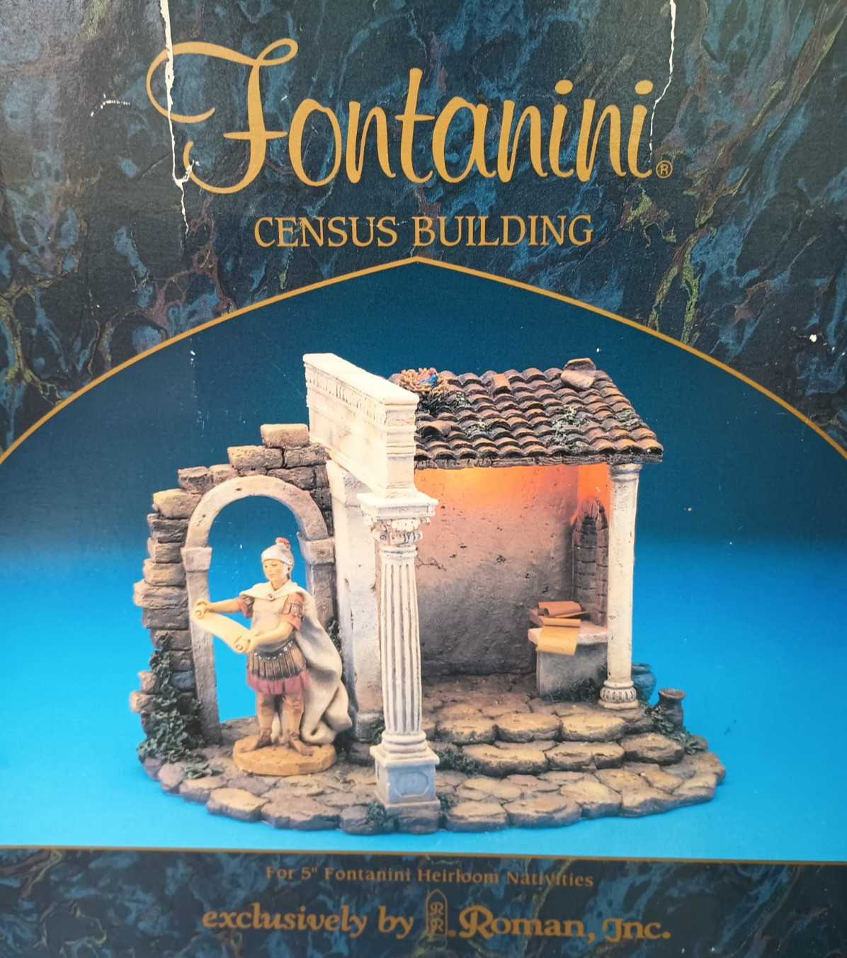 Fontanini Nativity — Census Building #50218 — Lighted, 1999 Retired, Orig. Box