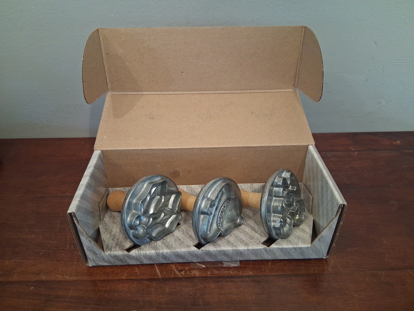 Nordic Ware Cookie Stamps 3 Piece Set Heirloom Cast Aluminum USA Pre-owned 