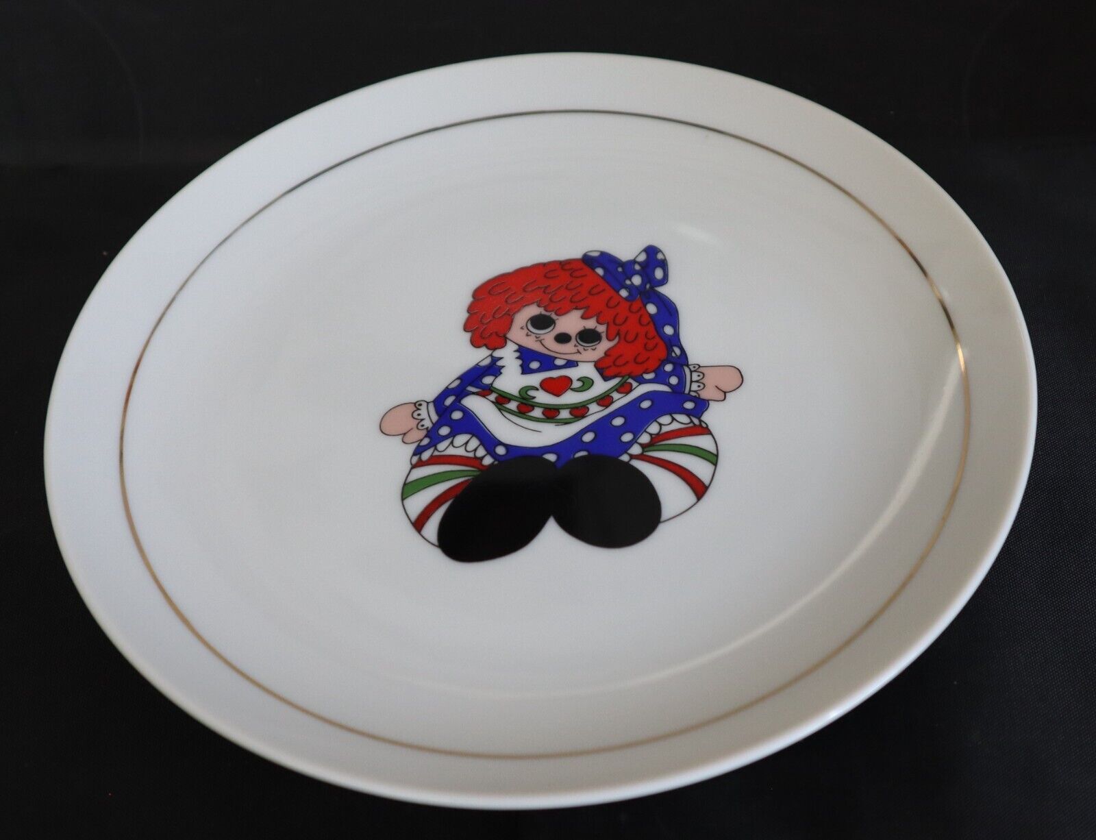 Raggedy Ann 1984 Porcelin China Plate Vintage De Bartolo Made in Japan Gift 