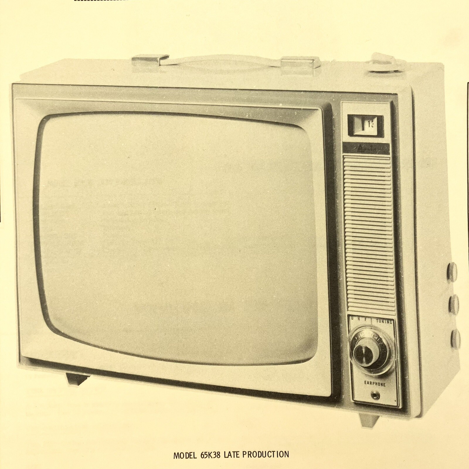1966 Arvin TV 65K38 Wire Schematic Service Manual Vintage Original