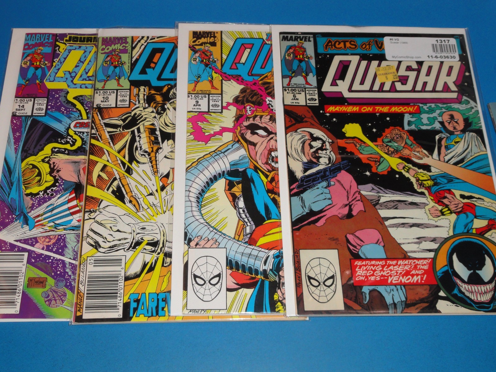 Quasar #6,9,10,14 Bronze age lot of 4 VGF to FVF Wow z