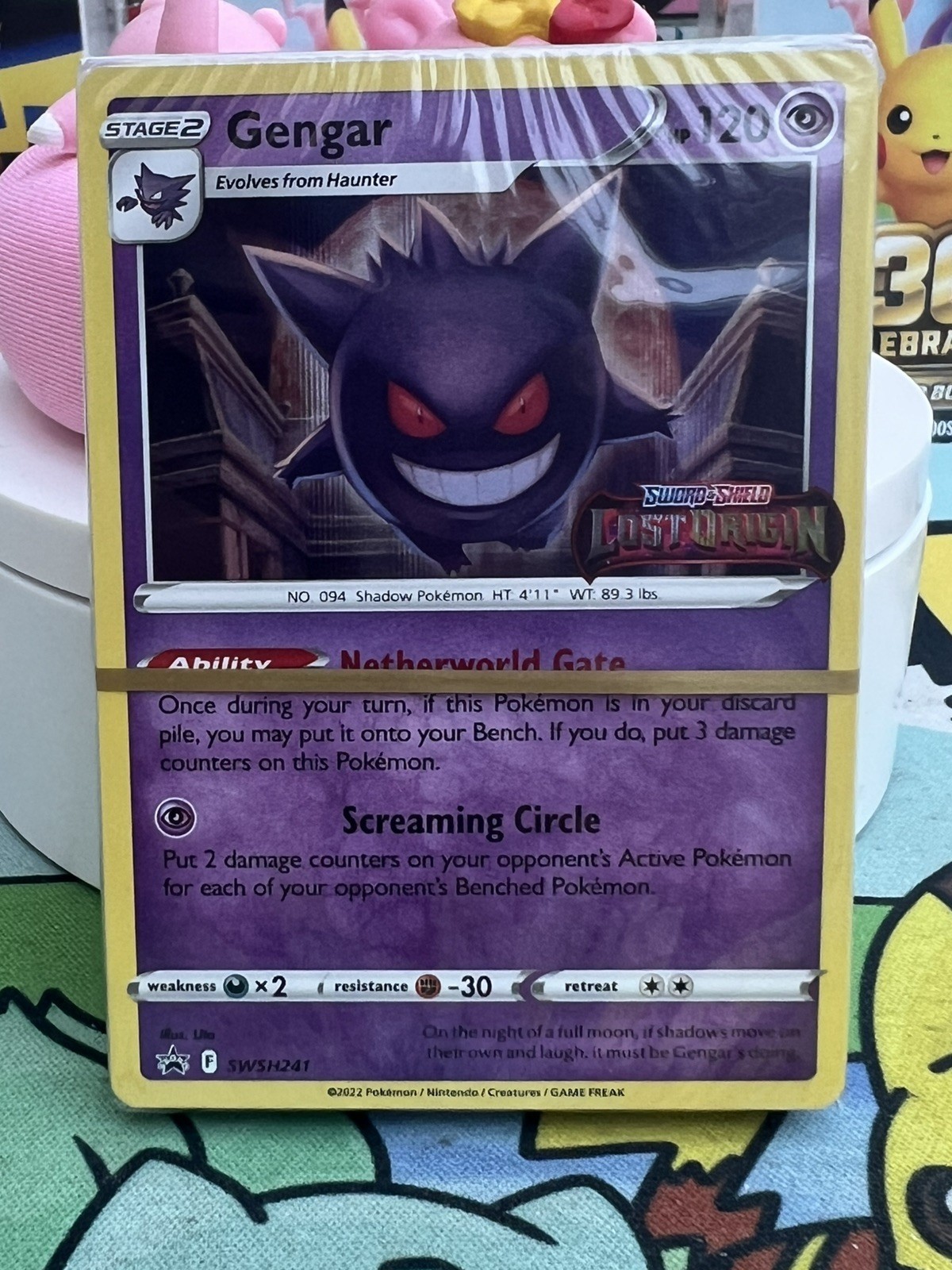 Pokémon TCG Gengar SWSH241 Sword & Shield Lost Origin Prerelease Deck 2022