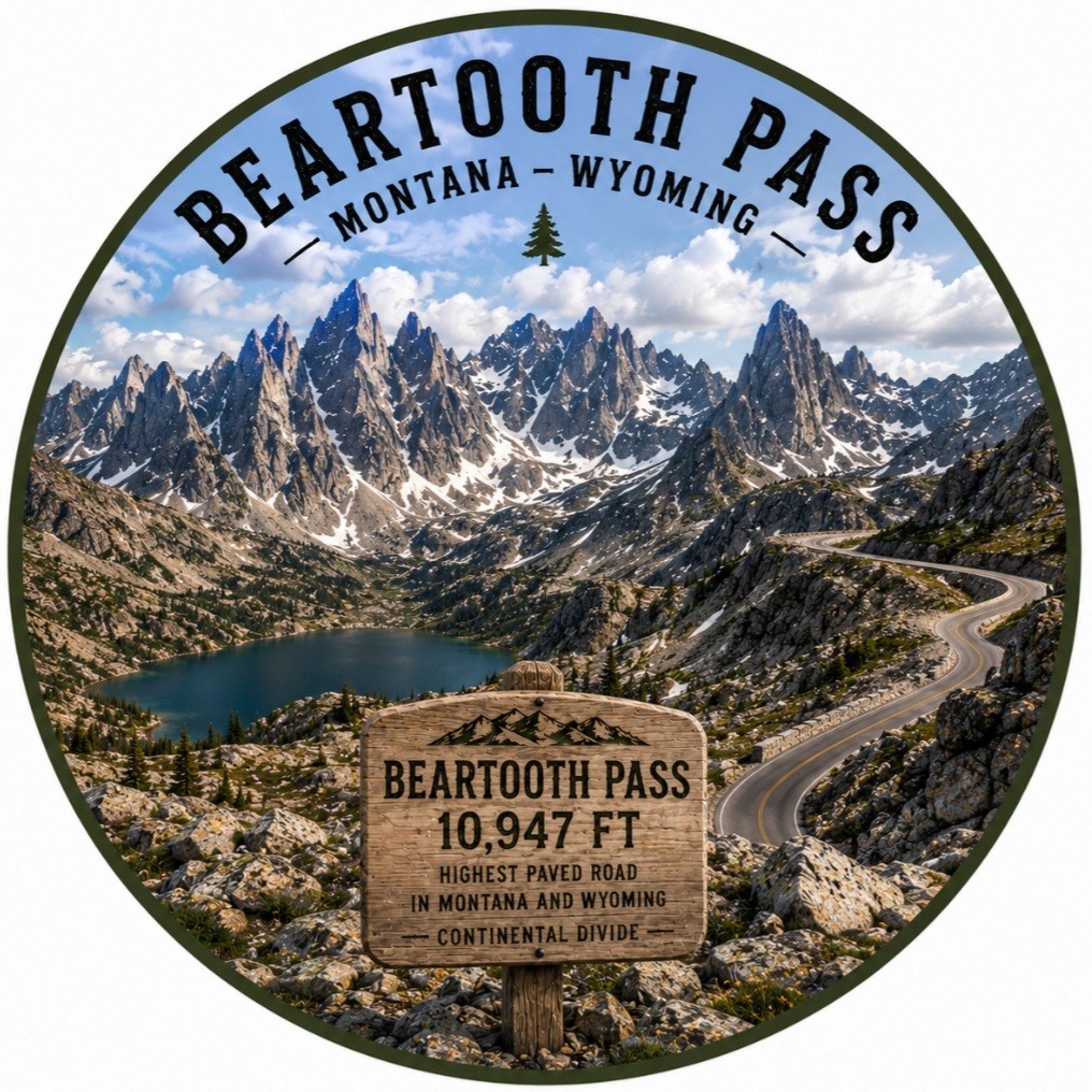 Beartooth Pass Montana Elevation Altitude Summit Sign