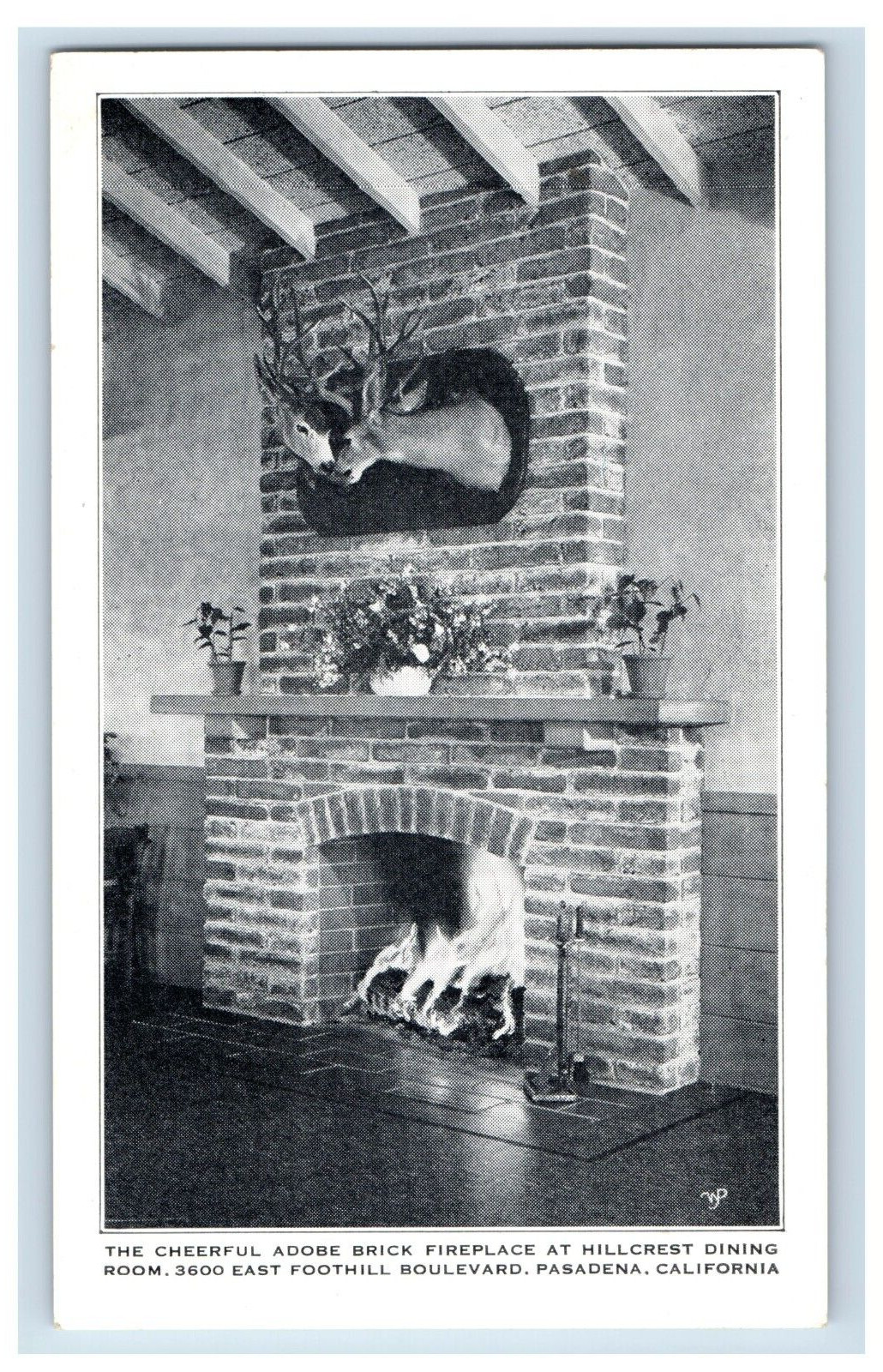 Hillcrest Restaurant Dinning Room Inside View California Vintage Postcard F52 Hillcrest Restaurant Dinning Room Inside View California Vintage Postcard F52