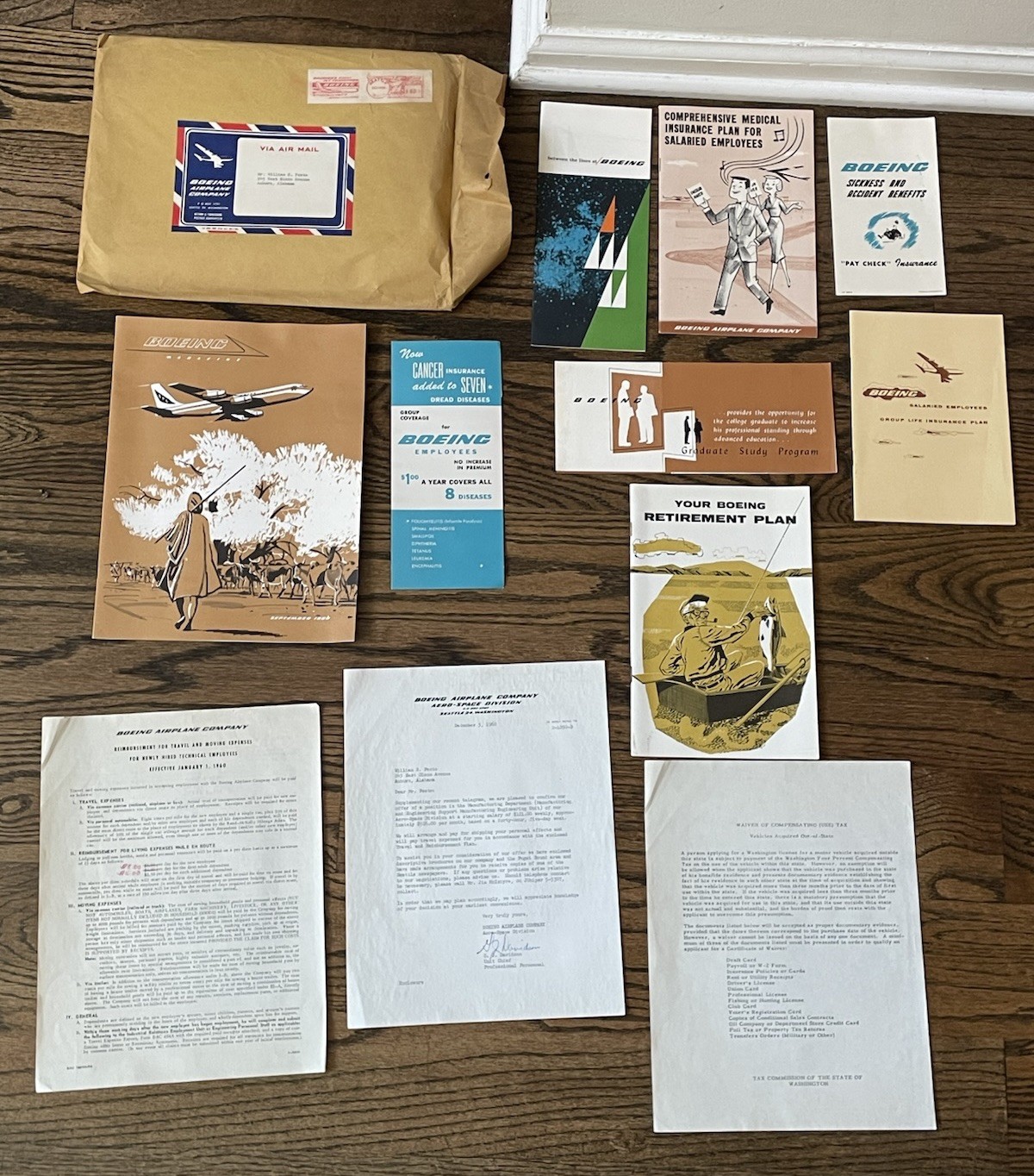 Vintage 1960 Boeing Jet Aircraft Employment Benefits Welcome Packet Brochures Vintage 1960 Boeing Jet Aircraft Employment Benefits Welcome Packet Brochures